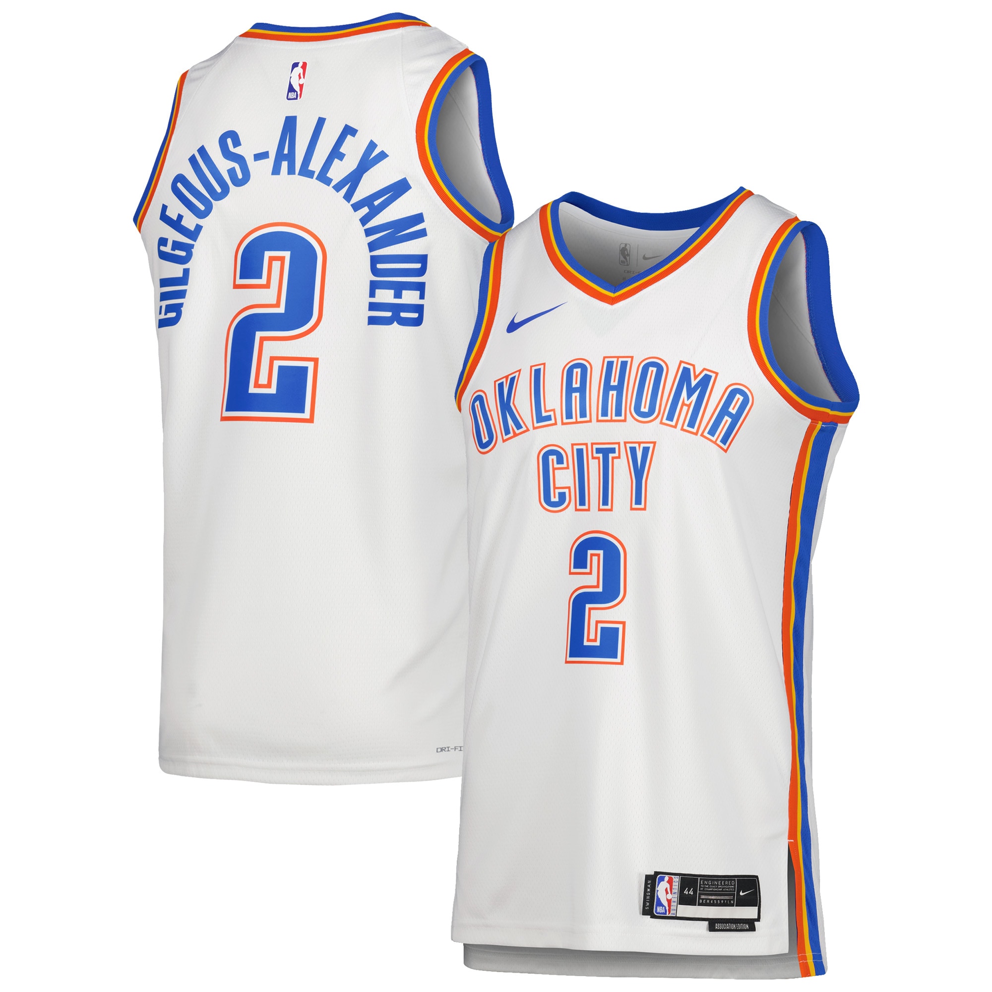 Shai Gilgeous-Alexander Oklahoma City Thunder Unisex Swingman Jersey - Association Edition