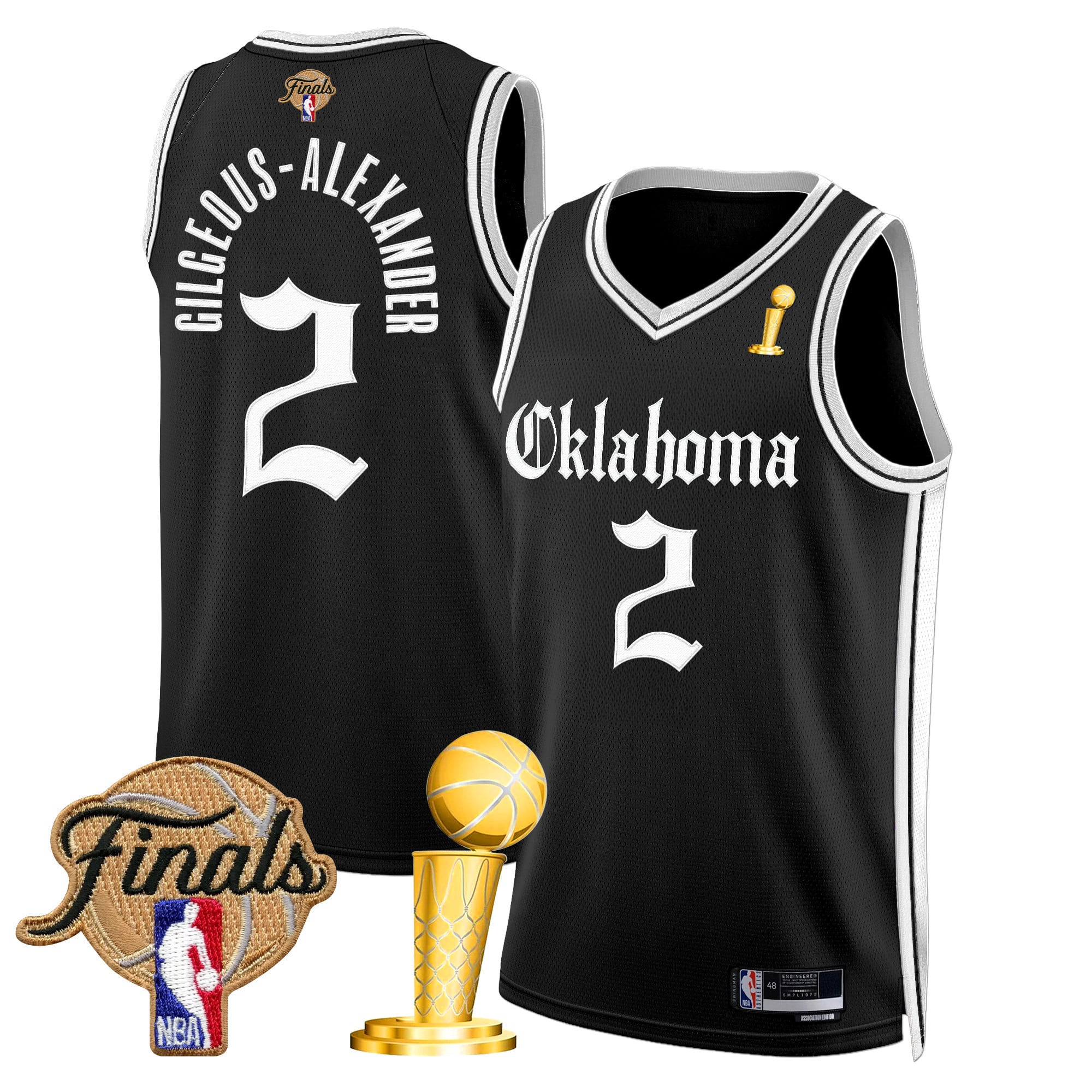 Shai Gilgeous-Alexander Oklahoma Jersey - Black Finals Edition