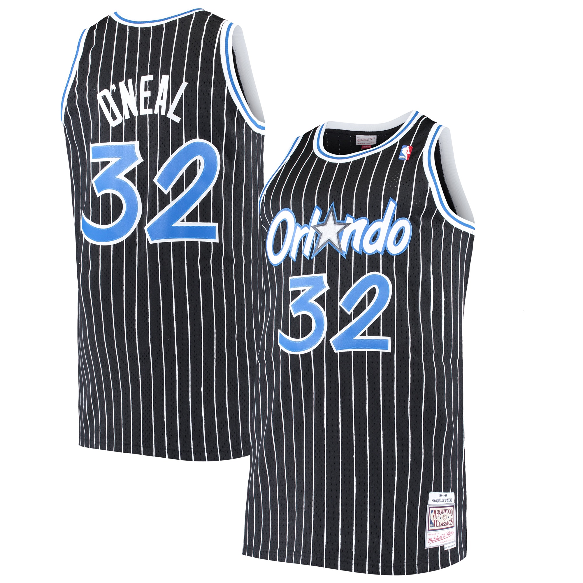 Shaquille O'Neal Orlando Magic Big & Tall Hardwood Classics Jersey - Black