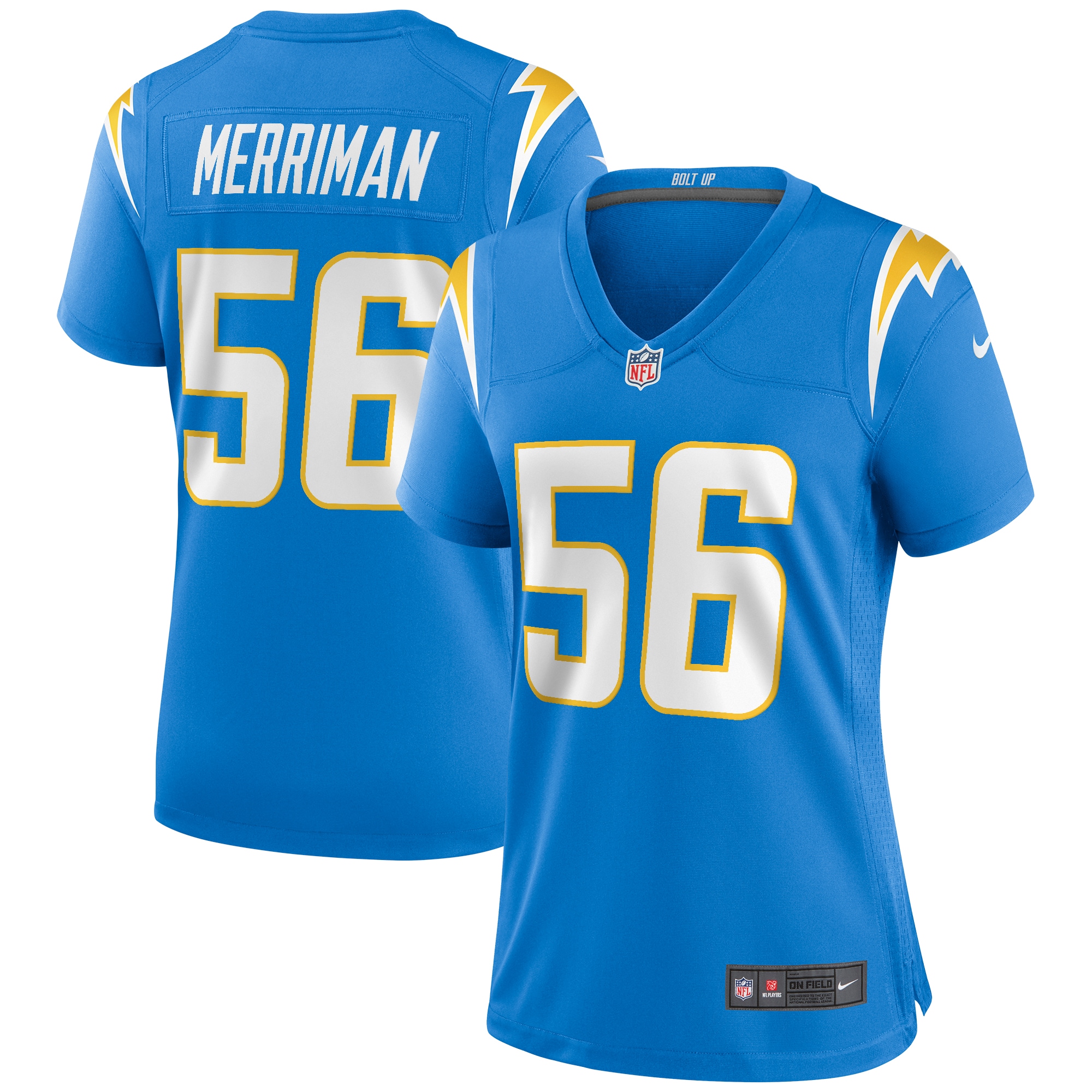 Shawne Merriman Los Angeles Chargers Women's Game Retired Player Jersey - Powder Blue