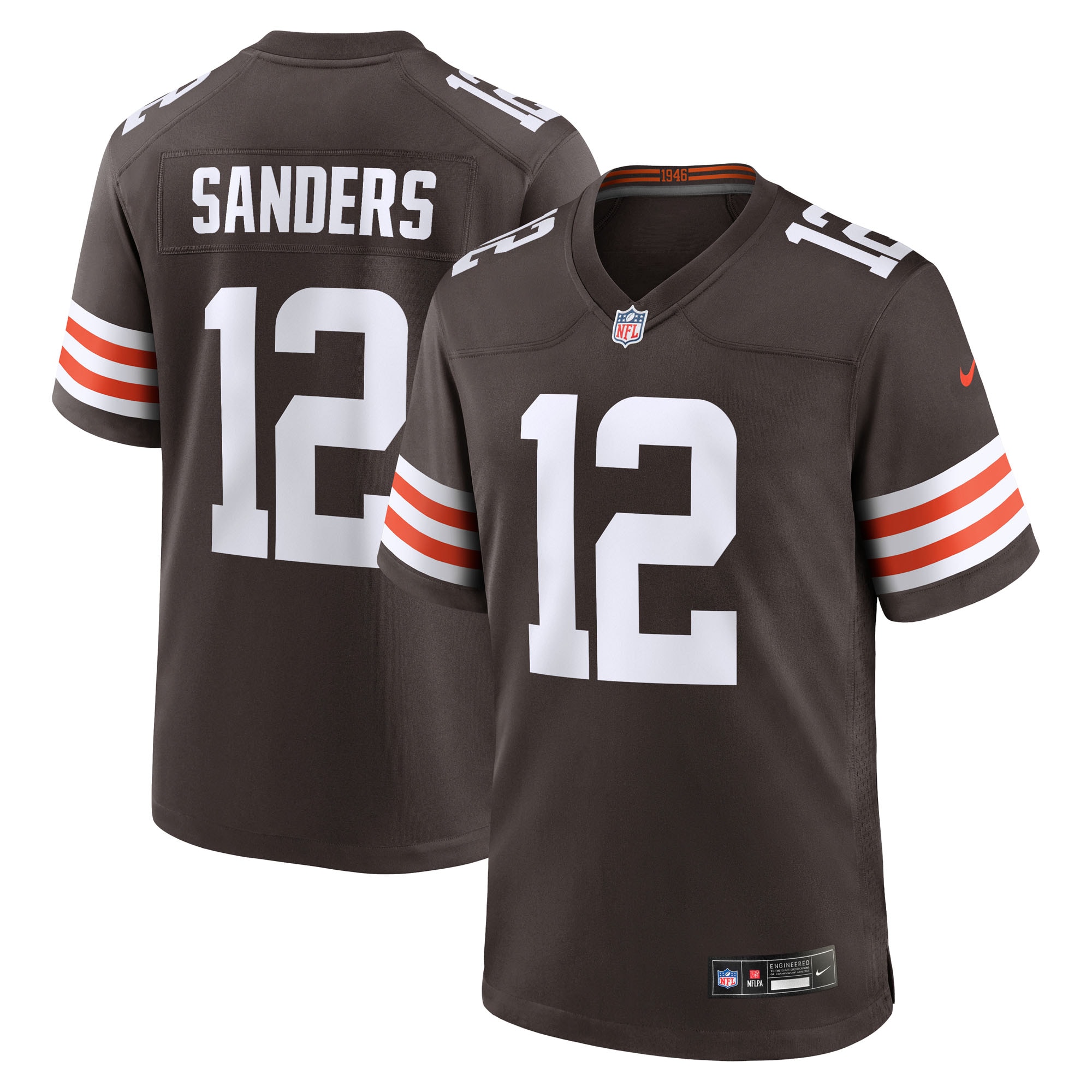 Shedeur Sanders Cleveland Browns 2025 Draft Game Jersey - Brown