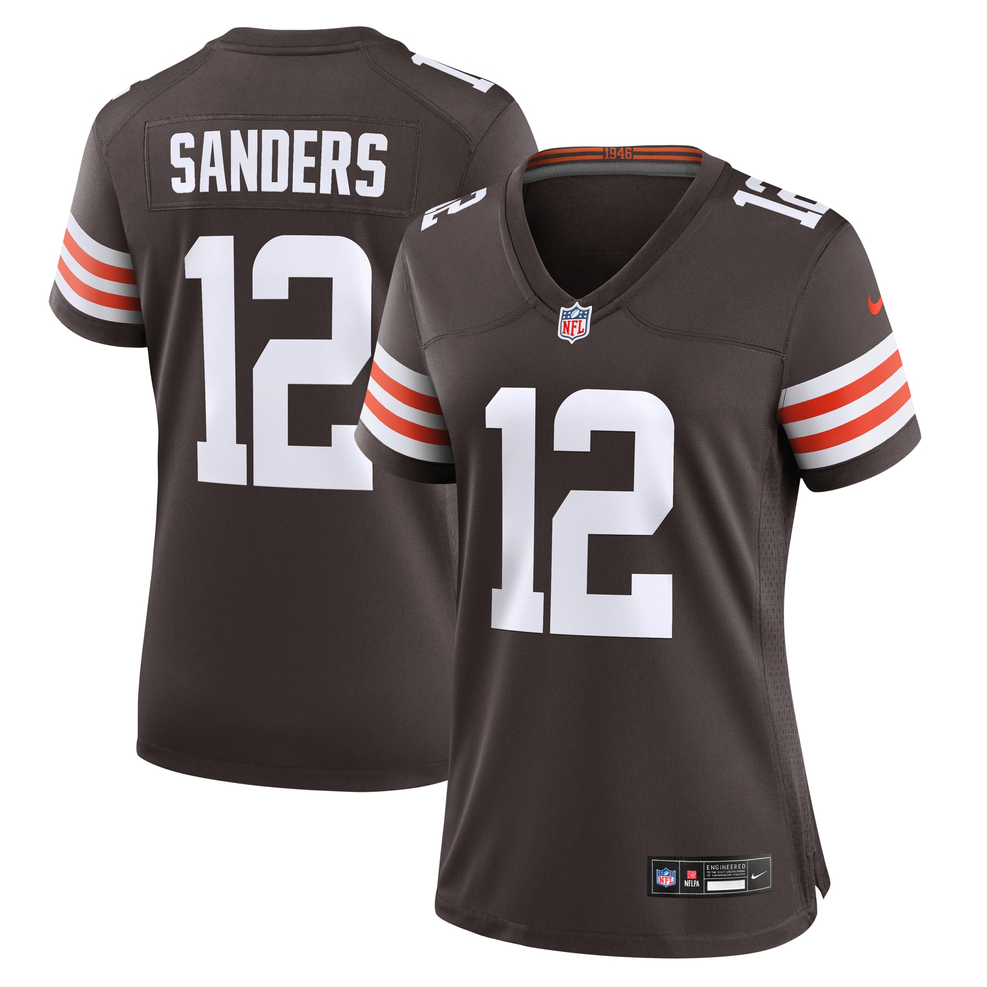 Shedeur Sanders Cleveland Browns Women's 2025 Draft Game Jersey - Brown