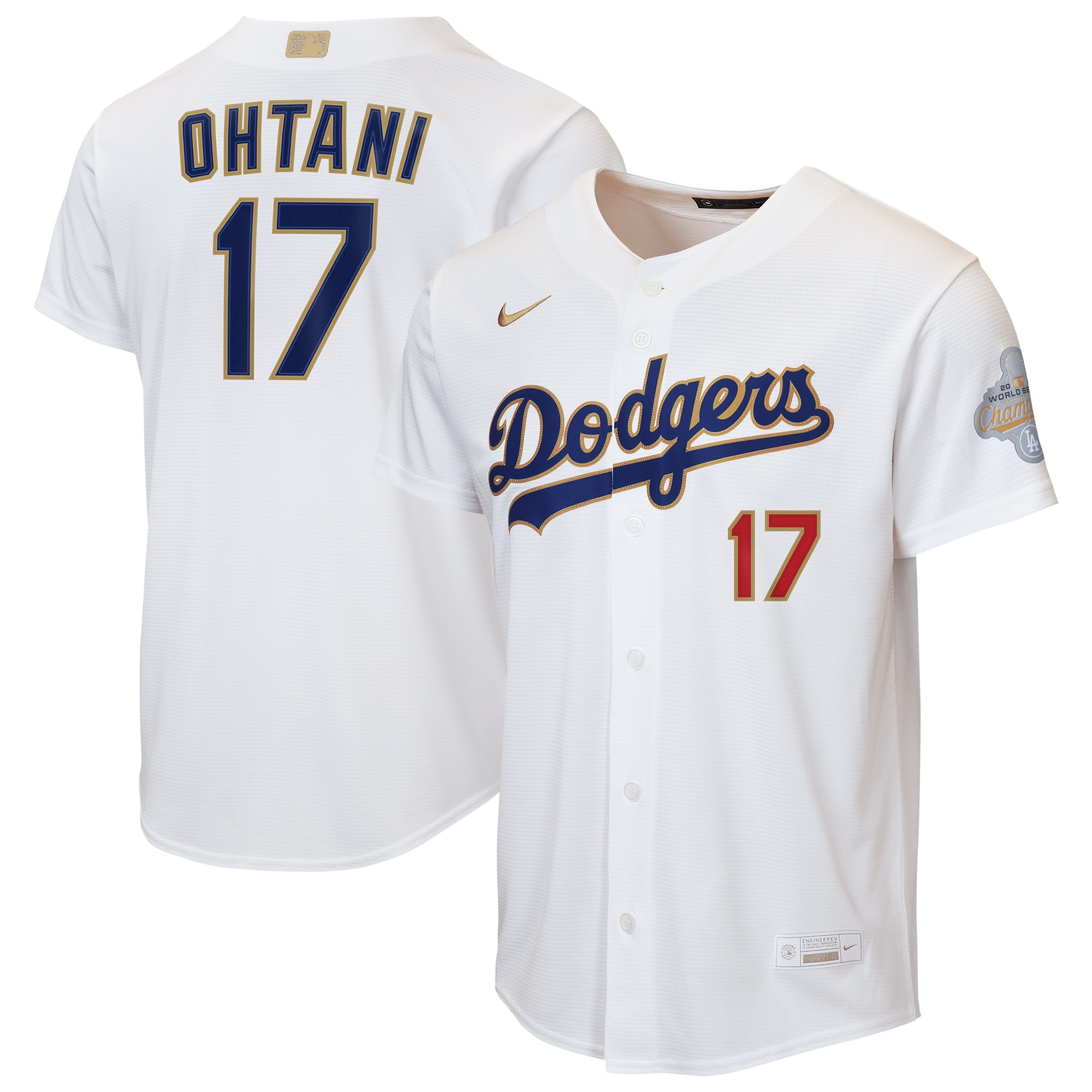 Shohei Ohtani Los Angeles Dodgers Youth 2026 Gold Collection Home Jersey - White