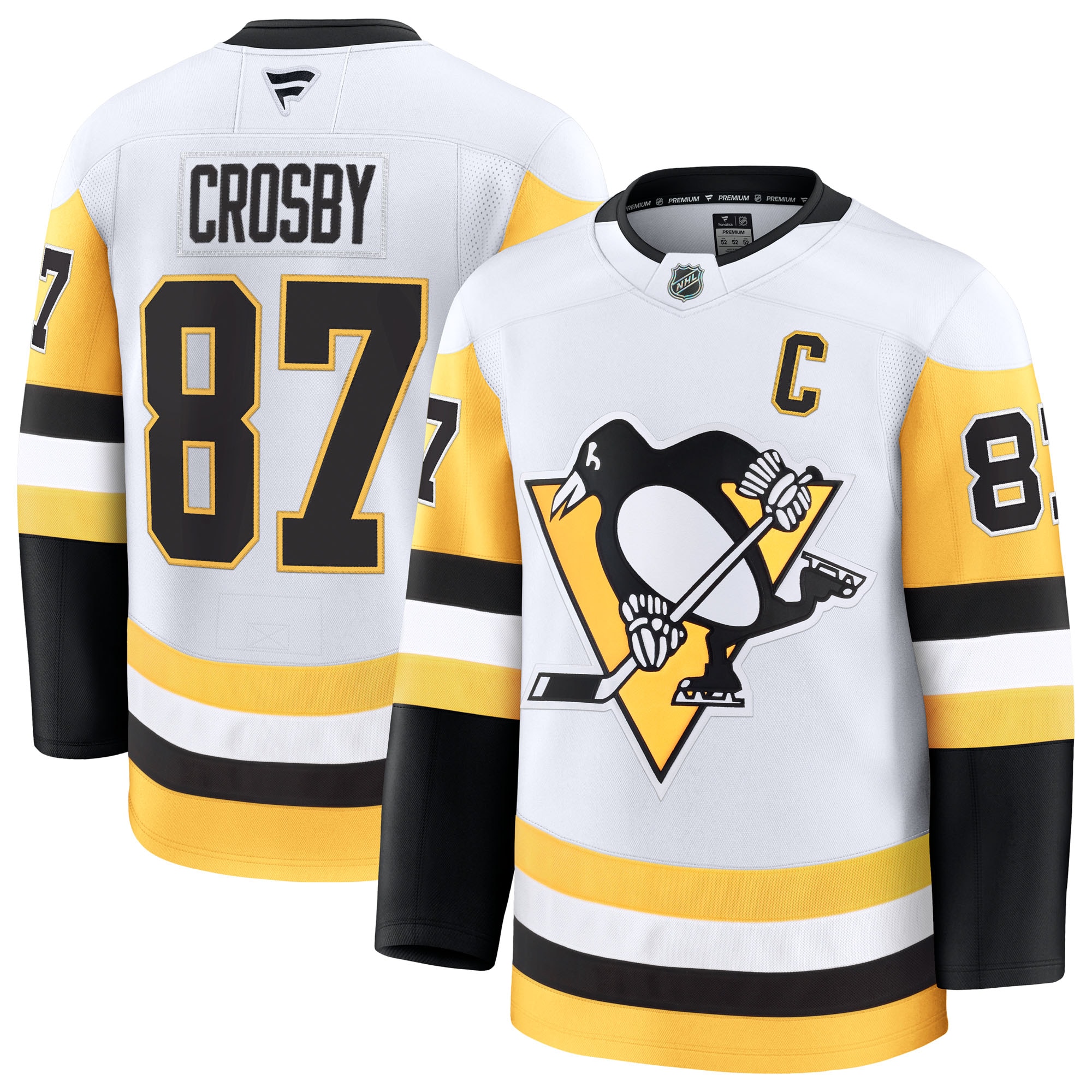 Sidney Crosby Pittsburgh Penguins Fanatics Away Premium Jersey - White