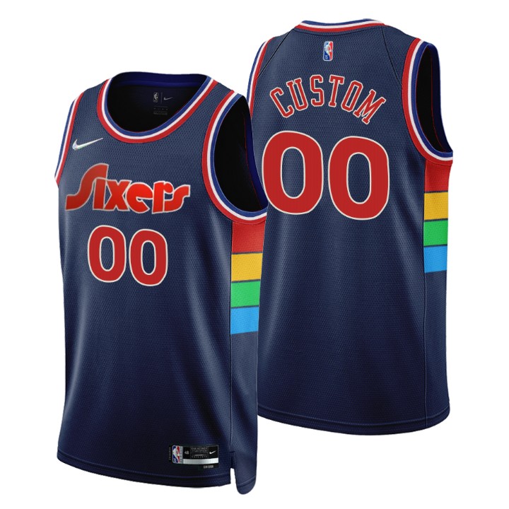 Sixers Navy Custom Jersey - Nike - City Edition