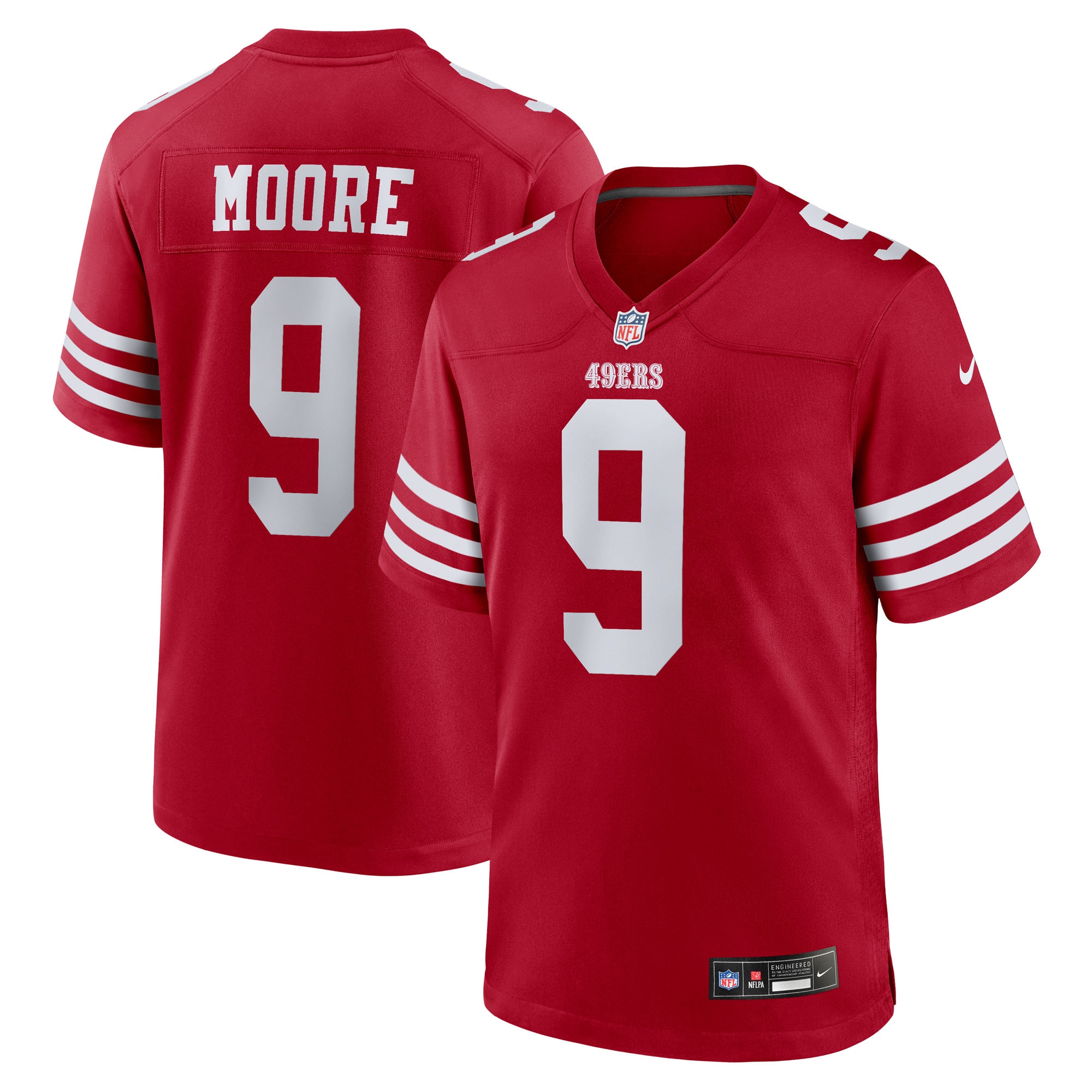 Skyy Moore San Francisco 49ers Team Game Jersey - Scarlet