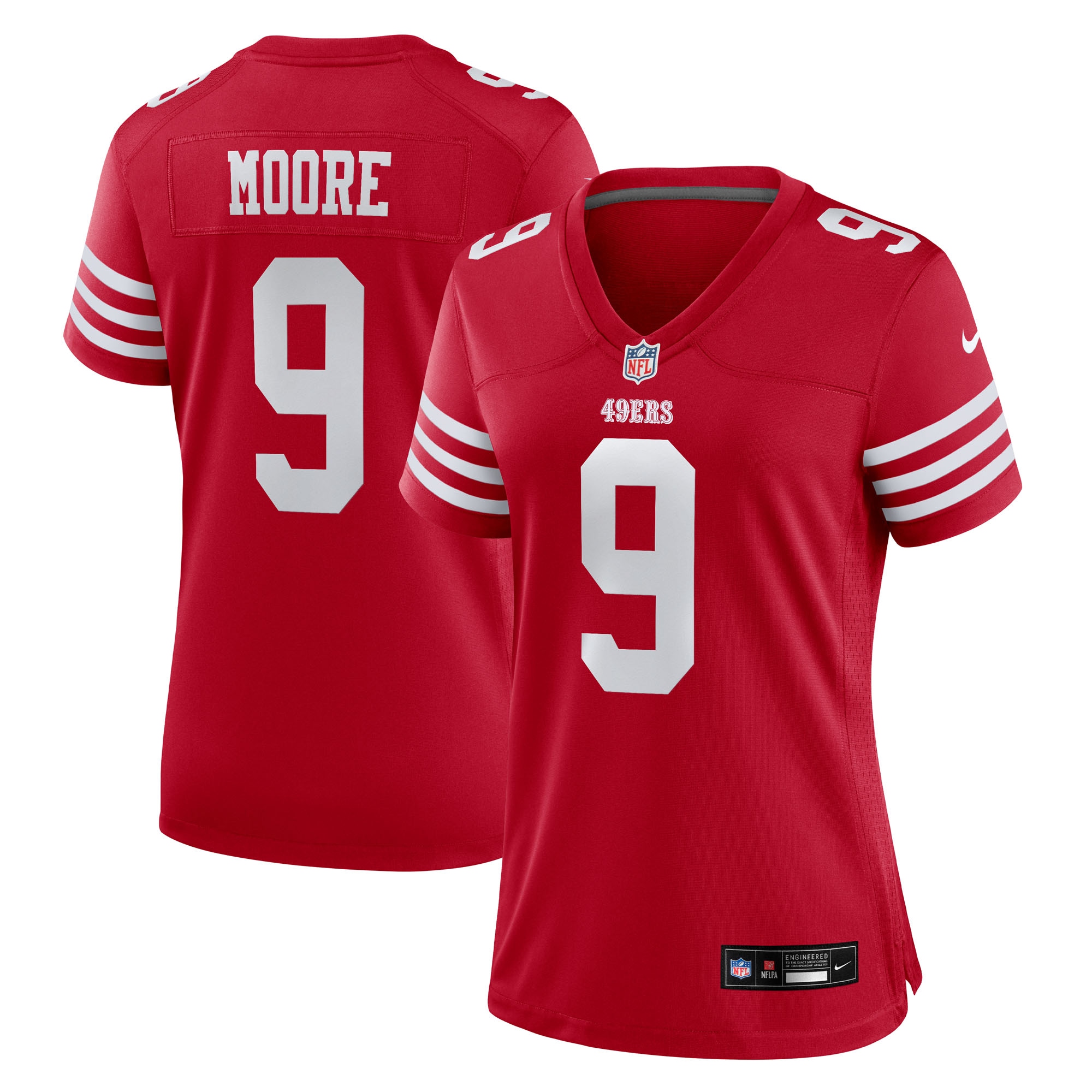 Skyy Moore San Francisco 49ers Women's Team Game Jersey - Scarlet