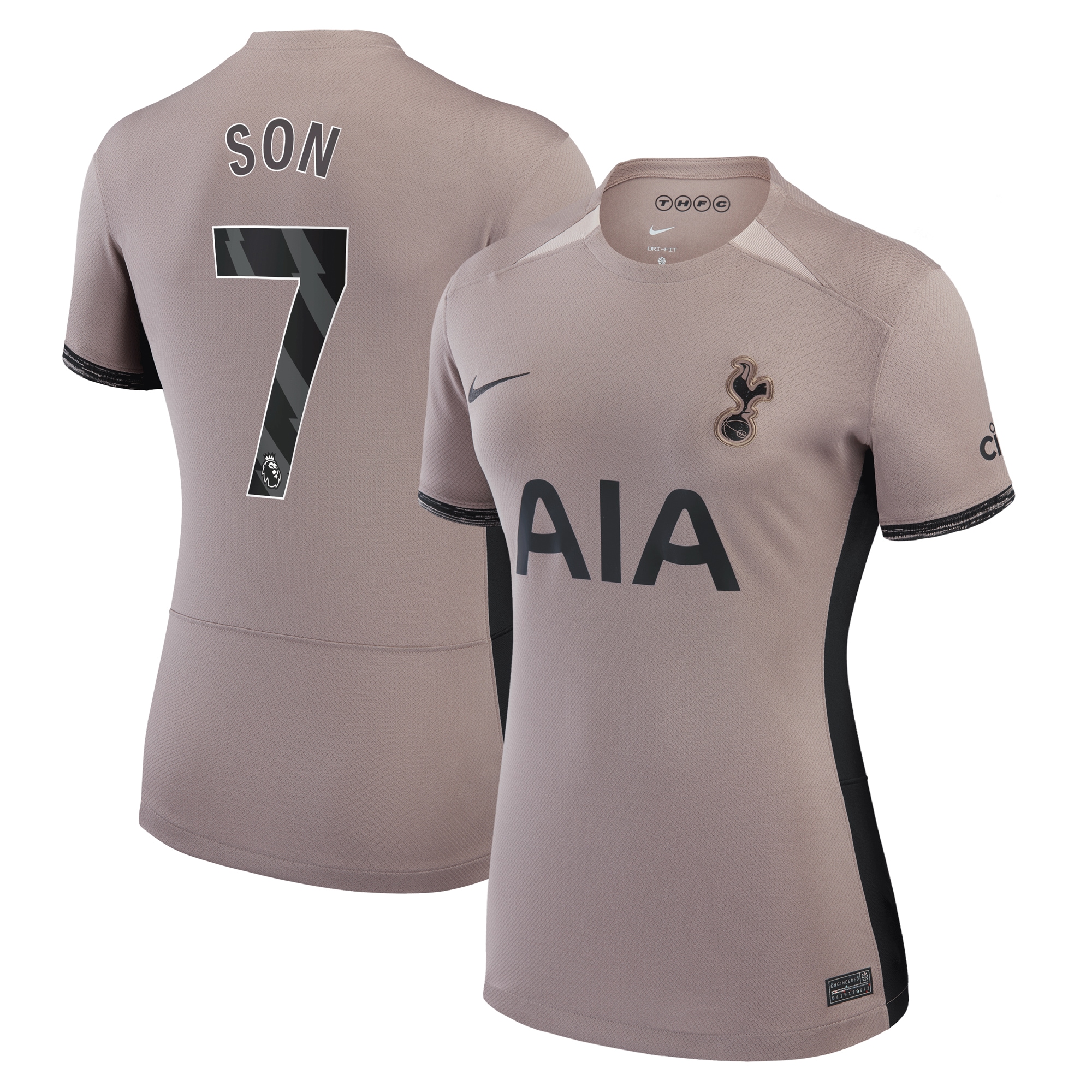 Son Heung-Min Tottenham Hotspur Women's 2023/24 Third Stadium Player Jersey – Tan