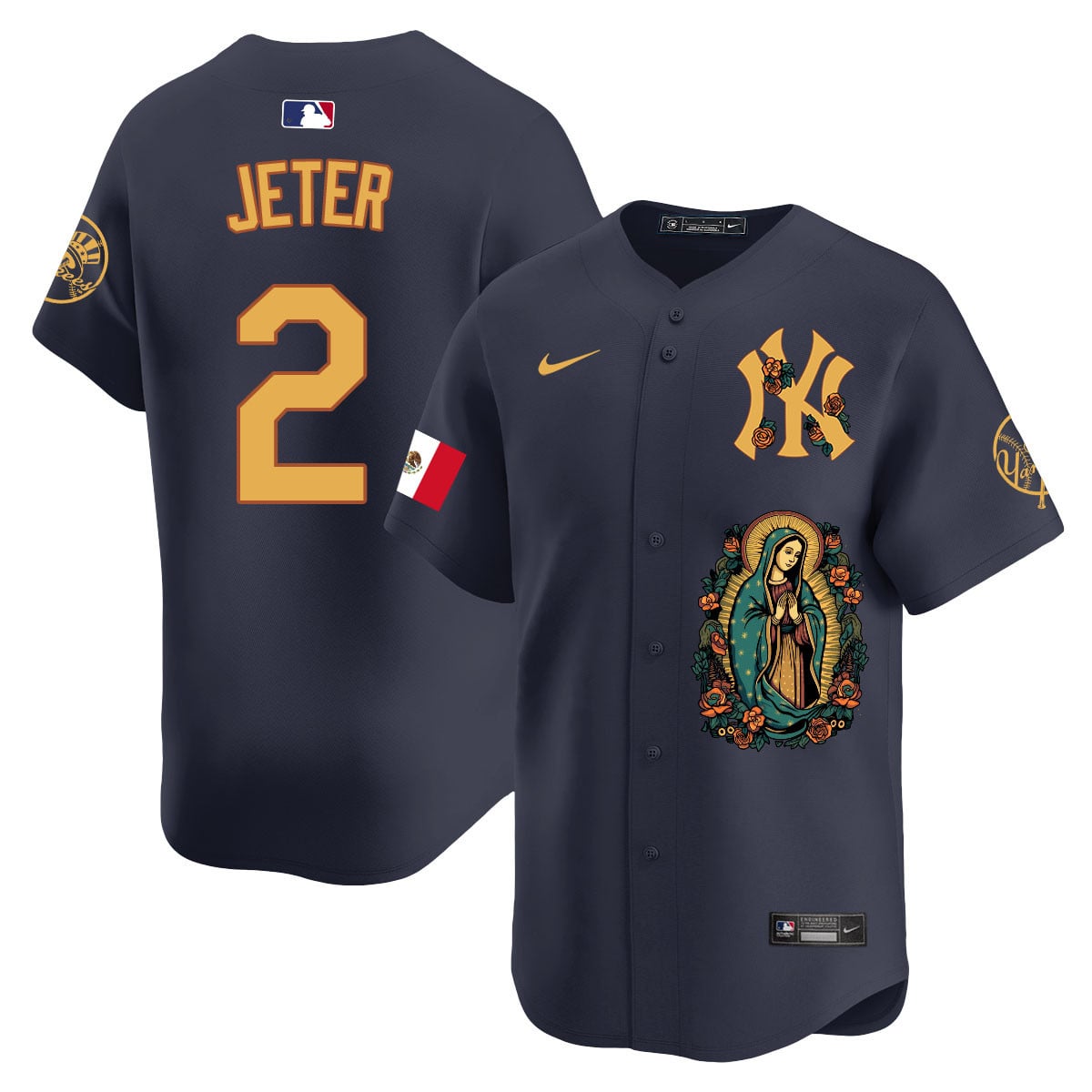 Alternative view of Soto Yankees Navy Jersey - Nike - Virgin Mary Edition