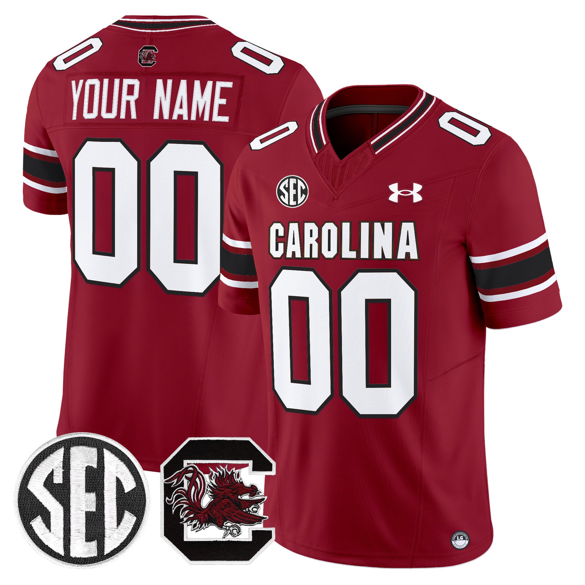 South Carolina Garnet Custom Jersey - Under Armour