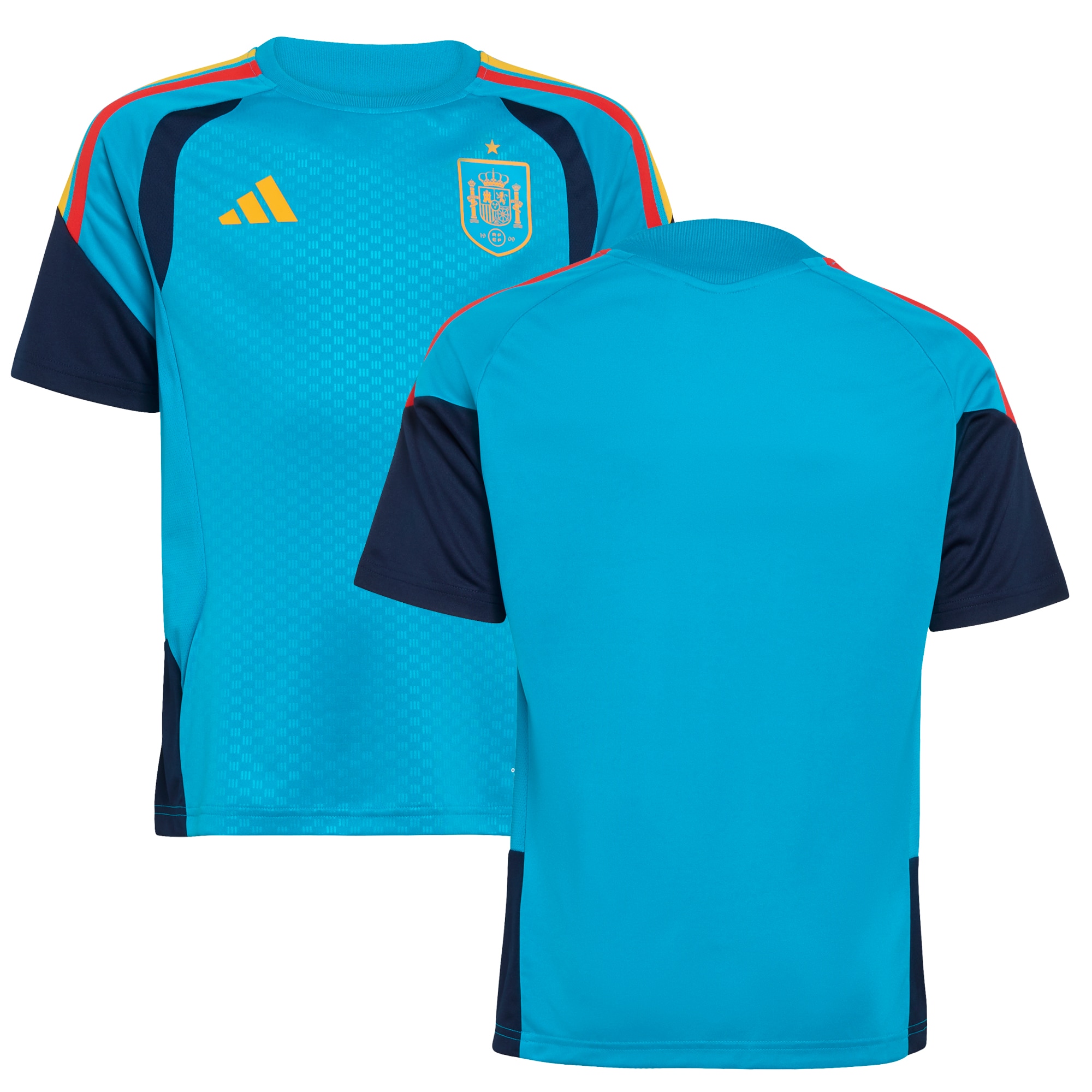 Spain National Team Youth FIFA x World Cup 2026 Tiro Training Jersey - Turquoise