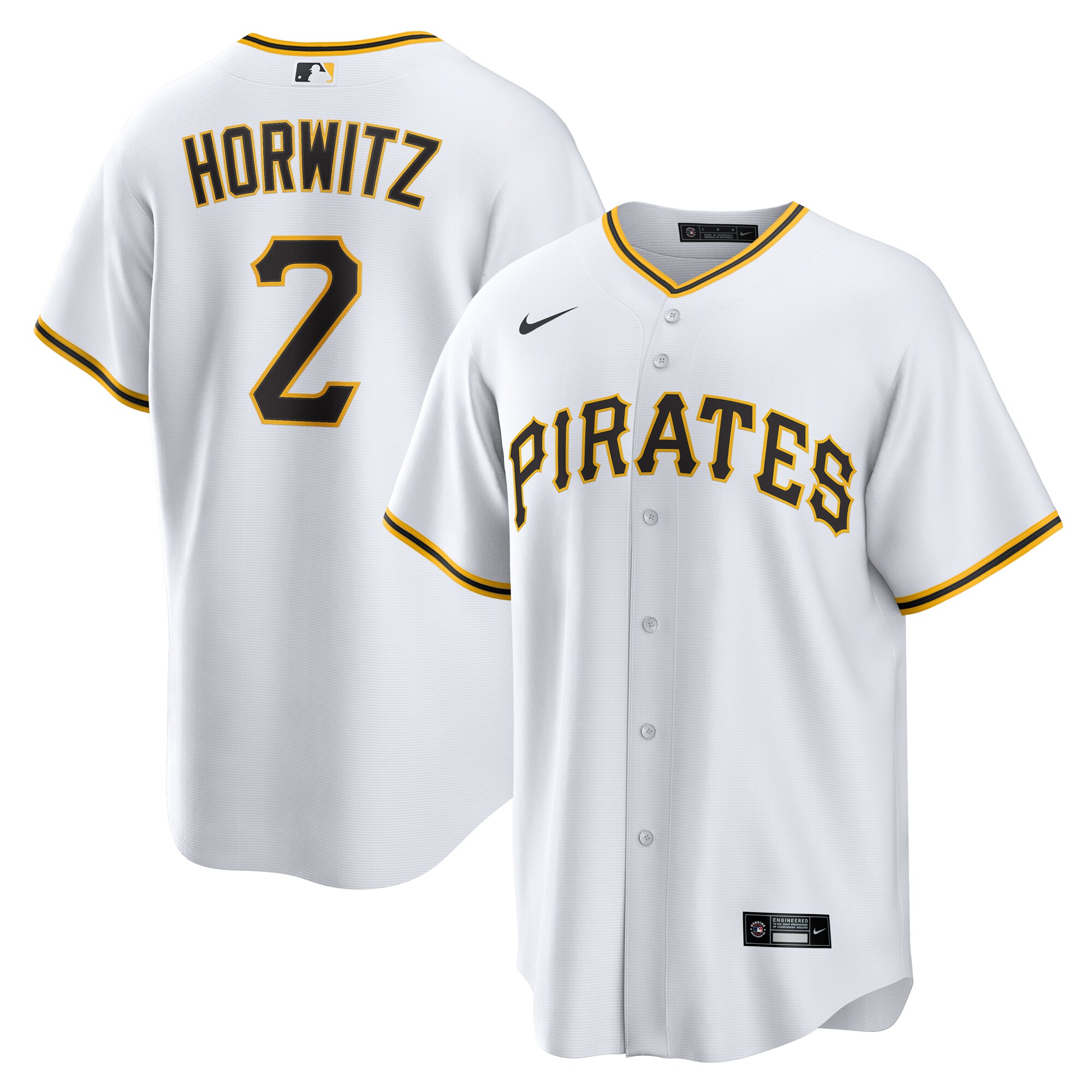 Spencer Horwitz Pittsburgh Pirates Home Jersey - White