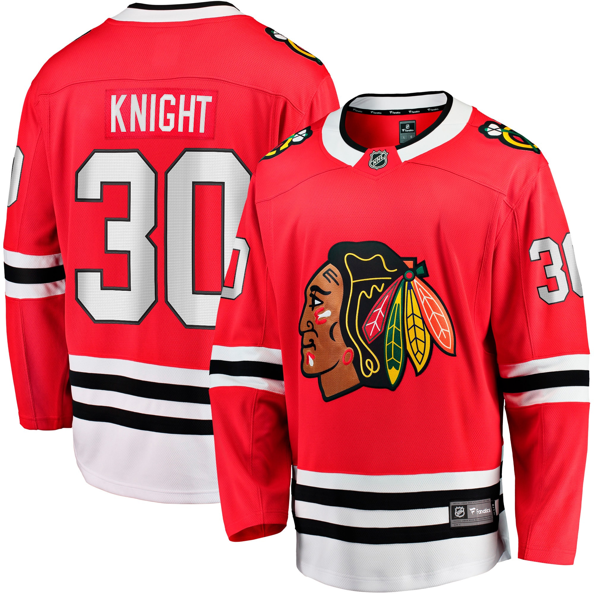 Spencer Knight Chicago Blackhawks Fanatics Home Breakaway Jersey - Red