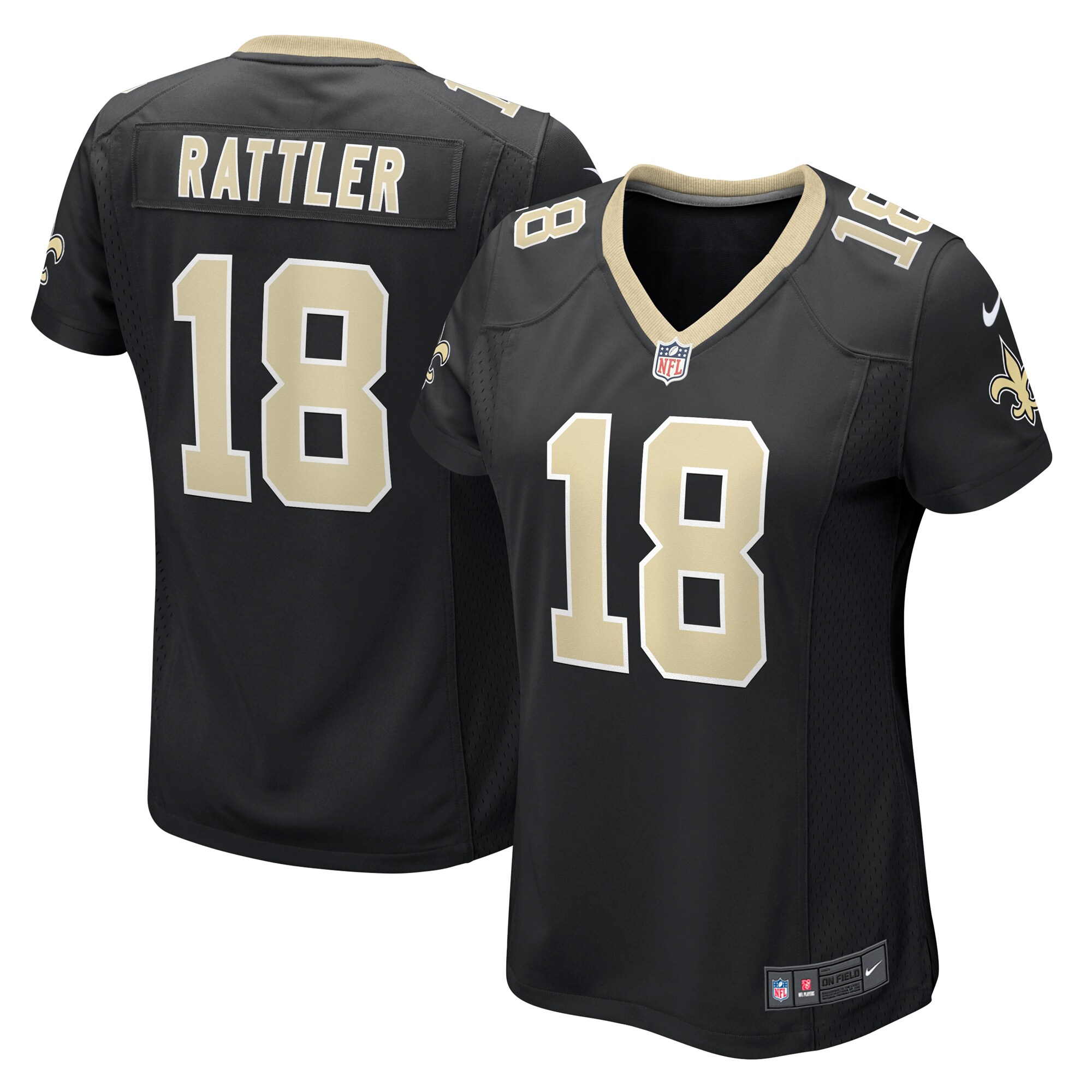 Spencer Rattler New Orleans Saints Women's Game Jersey - Black