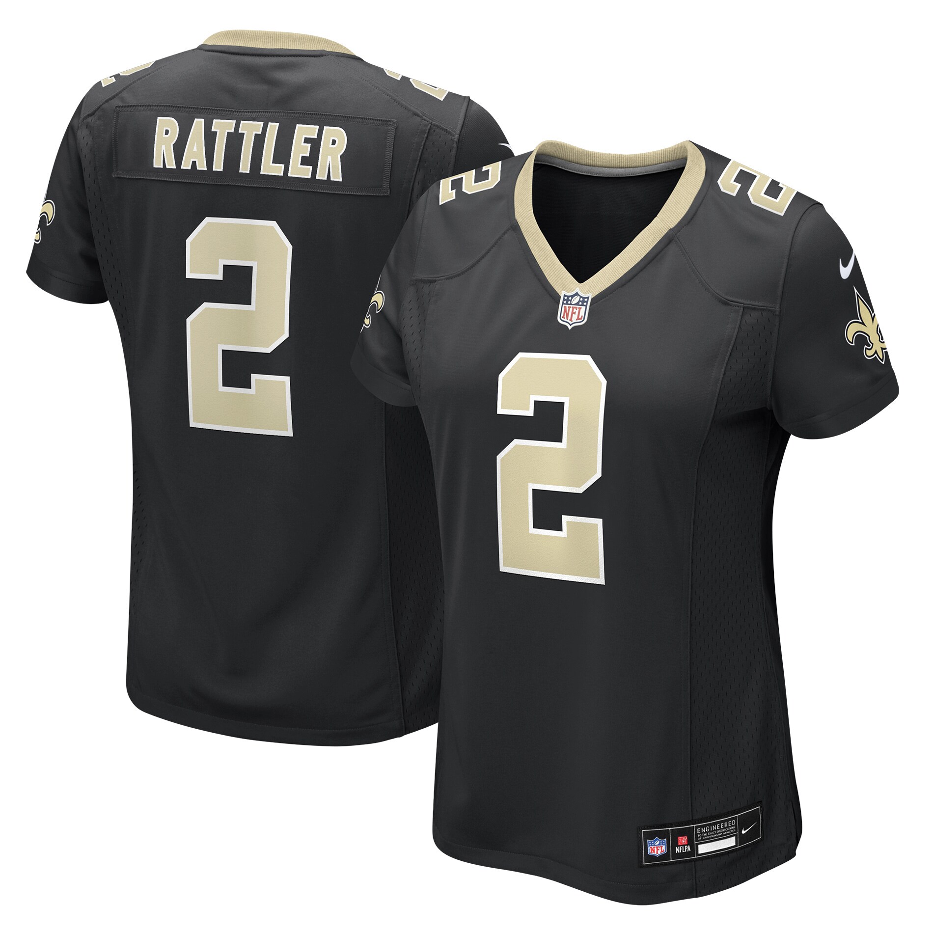 Spencer Rattler New Orleans Saints Women's Team Game Jersey - Black