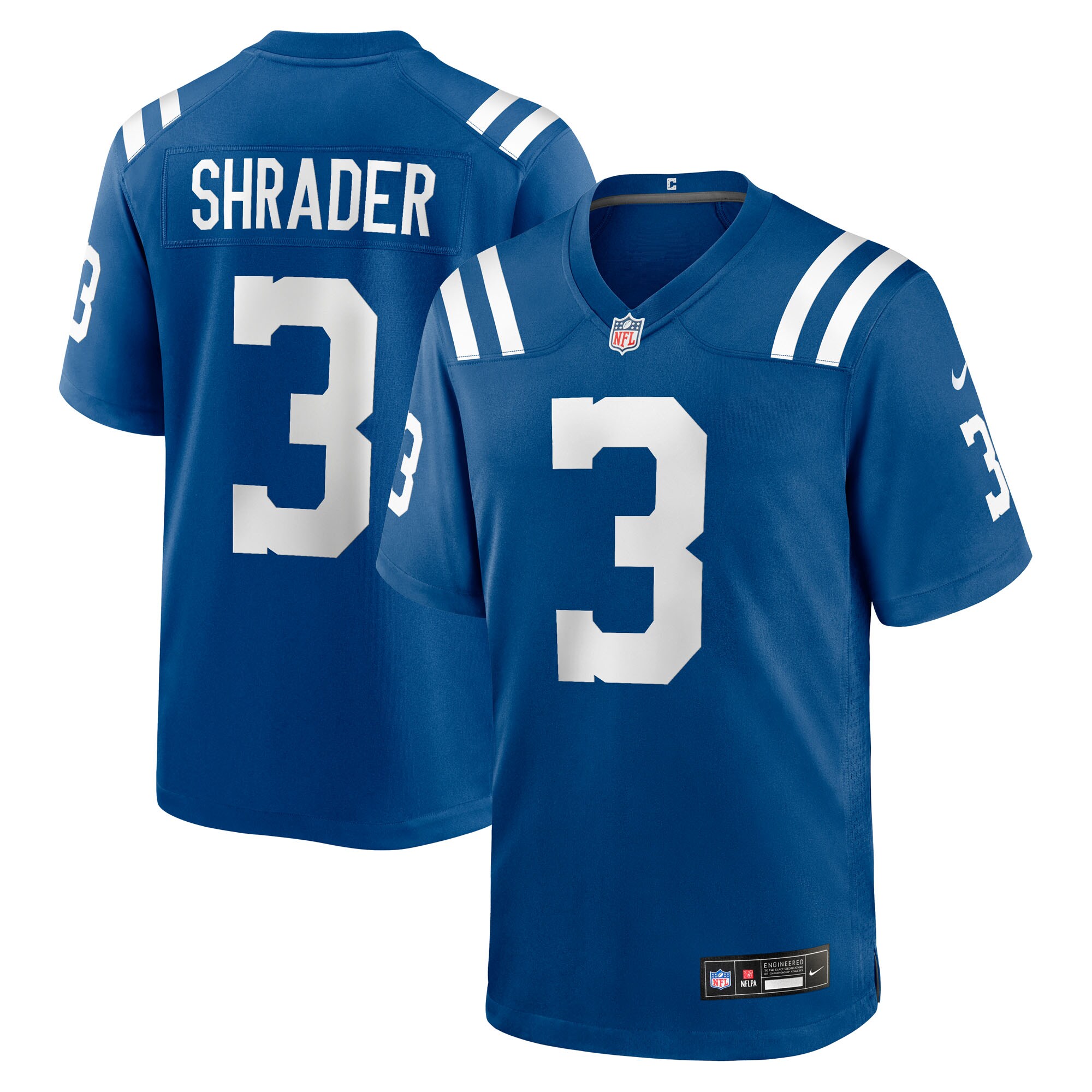 Spencer Shrader Indianapolis Colts Team Game Jersey - Royal