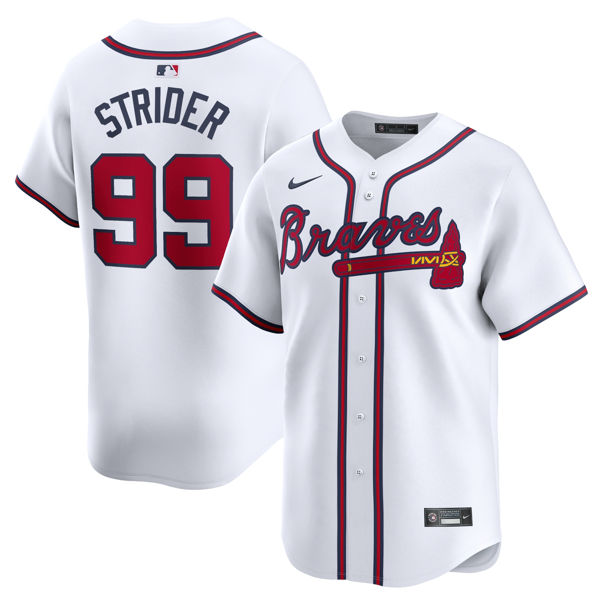 Spencer Strider Atlanta Braves Home Limited Player Jersey - White