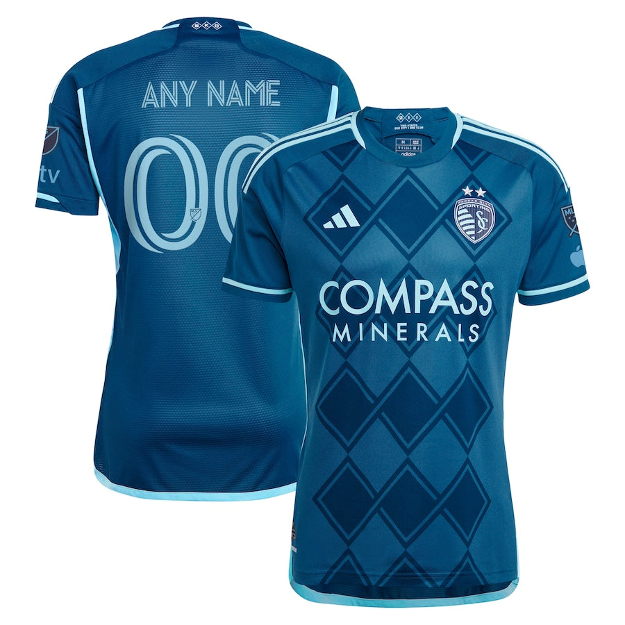 Sporting KC Teal Jersey - Adidas Sporting KC Jersey - Teal Diamond