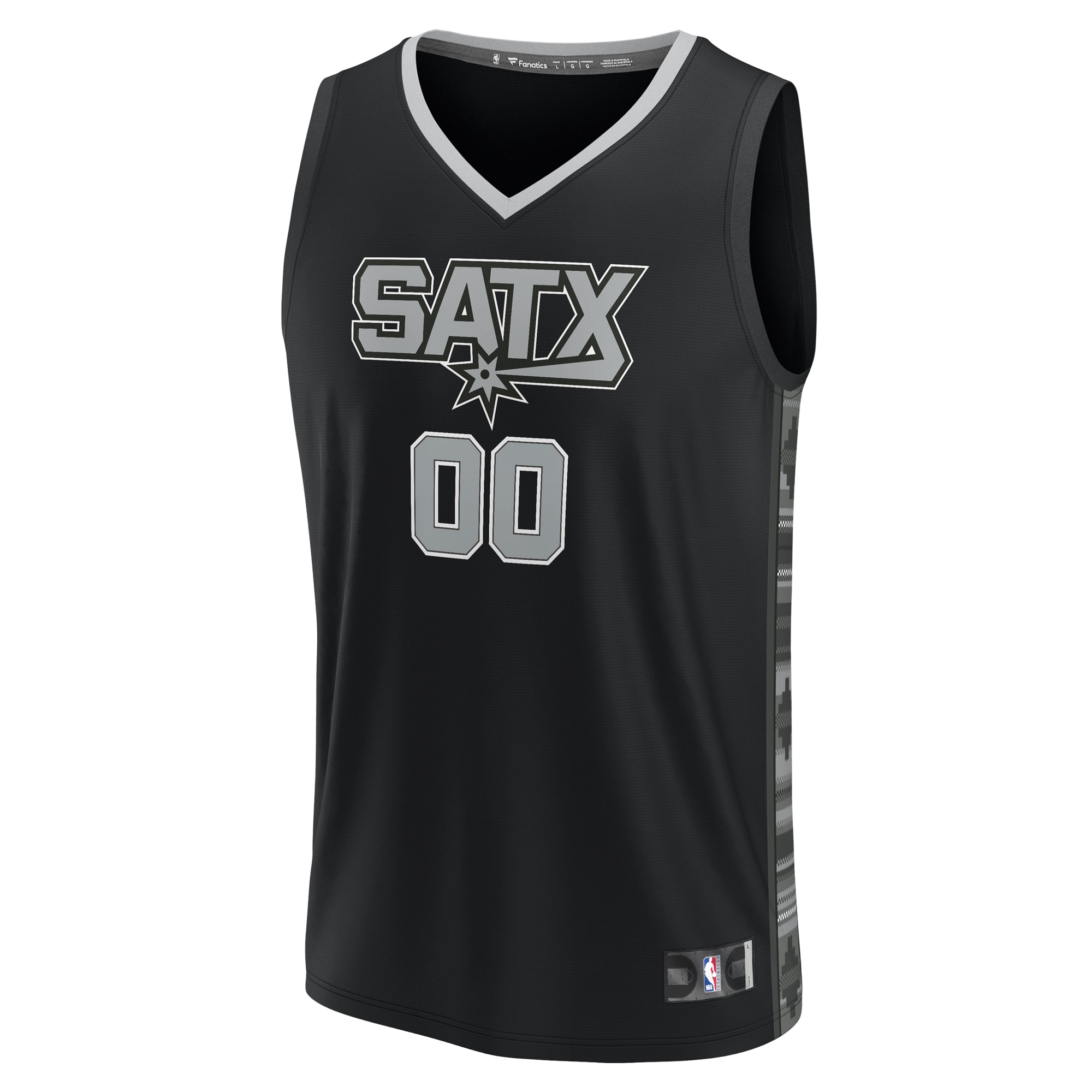 Alternative view of Spurs SATX Black Jersey - Fanatics - Customizable Edition