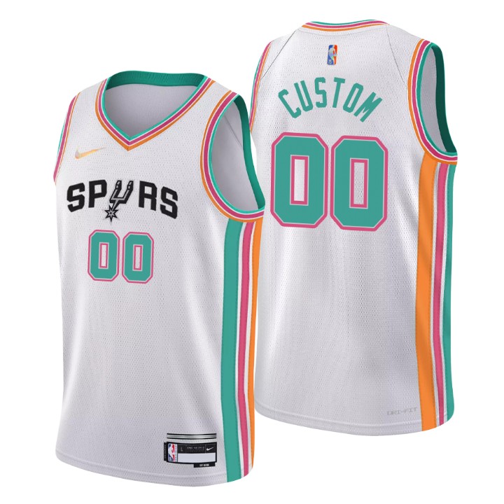 Spurs White Custom Jersey Fiesta - Nike Spurs White Custom Jersey