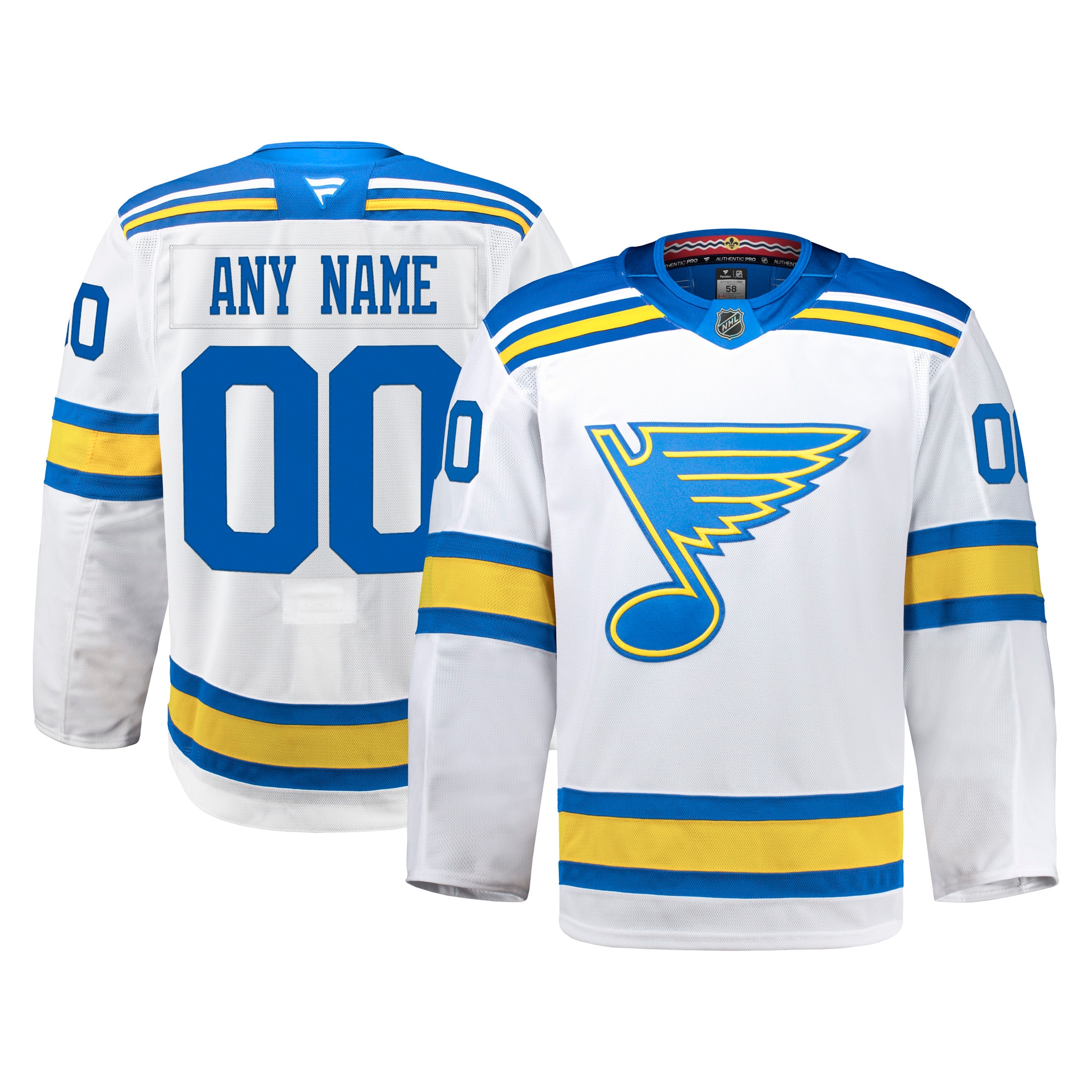 St. Louis Blues Fanatics Away Pro Custom Jersey