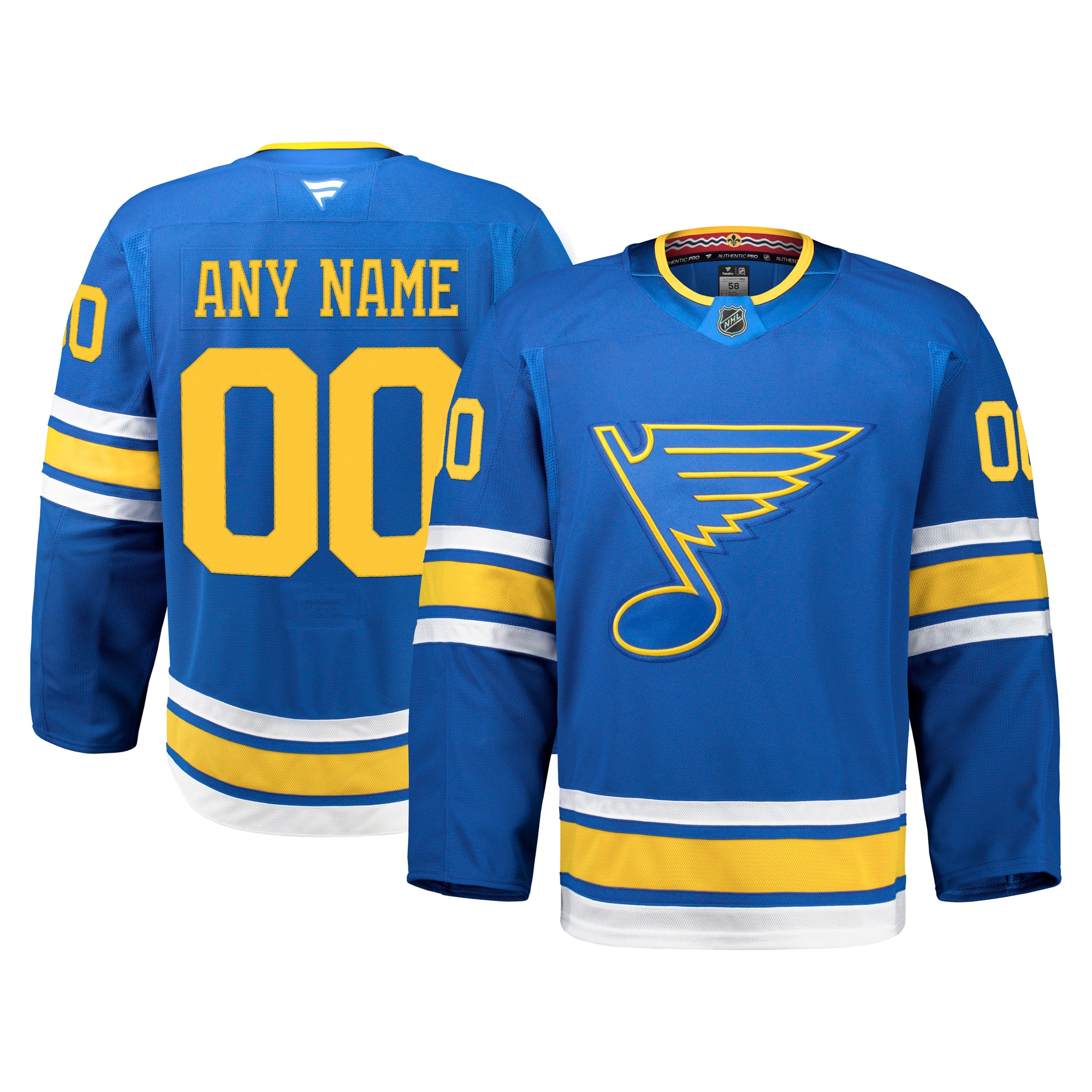 St. Louis Blues Fanatics Home Pro Custom Jersey