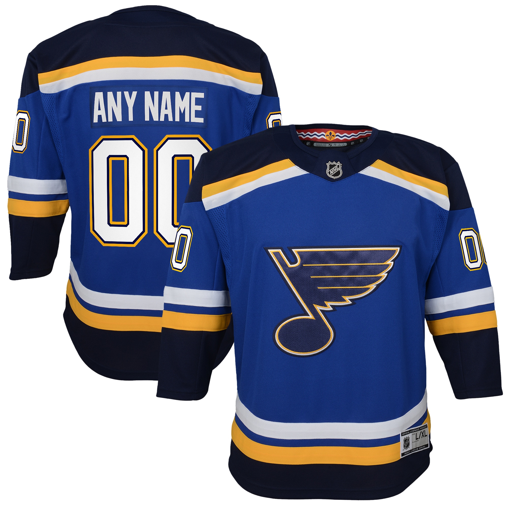 St. Louis Blues Youth Home Premier Custom Jersey - Blue