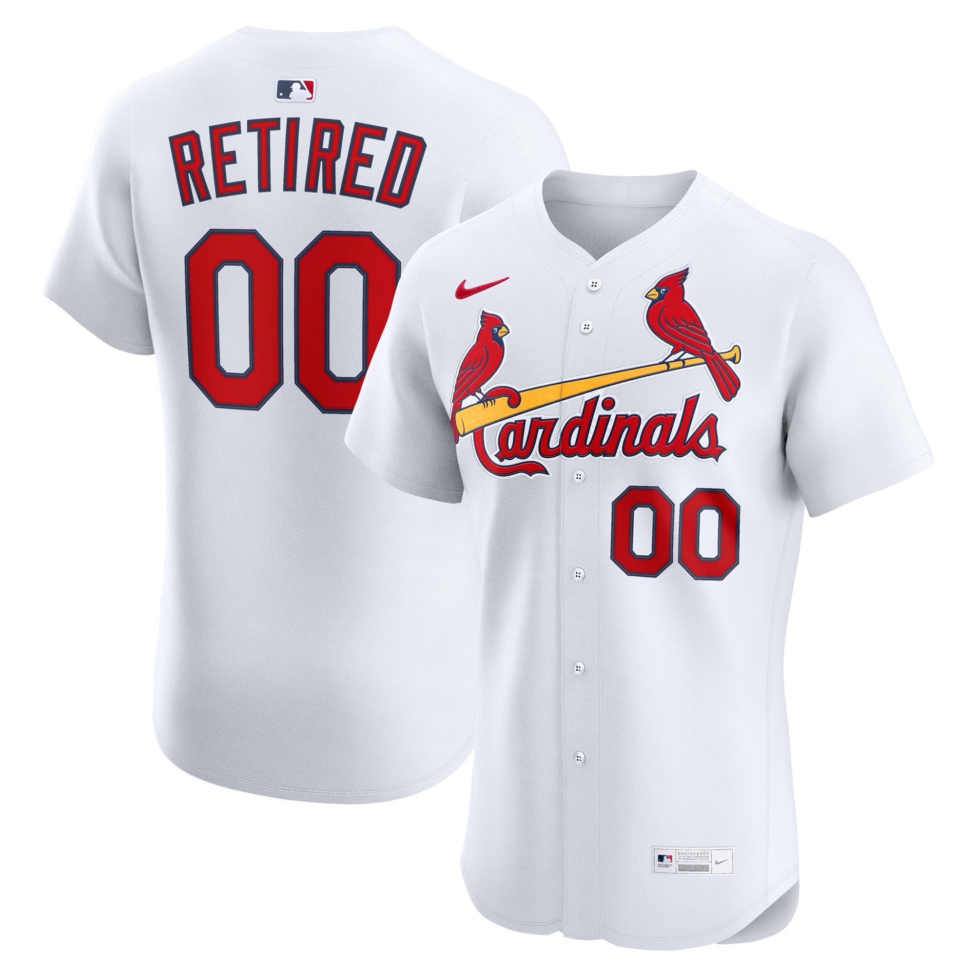 St. Louis Cardinals Home Elite Pick-A-Player Retired Roster Jersey - White