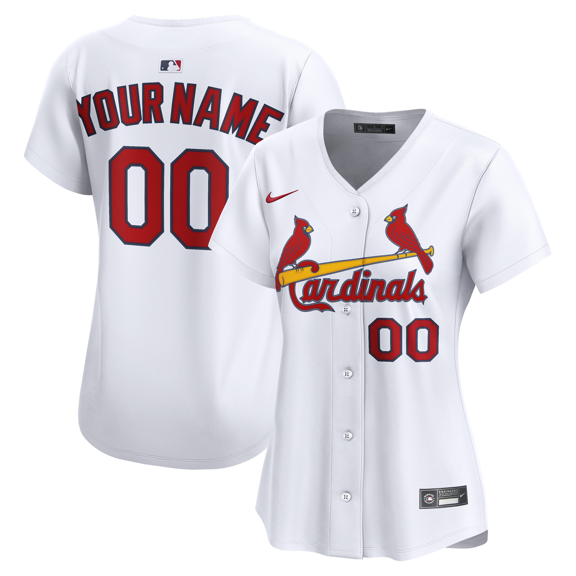 St. Louis Cardinals Women's Home Limited Custom Jersey - White