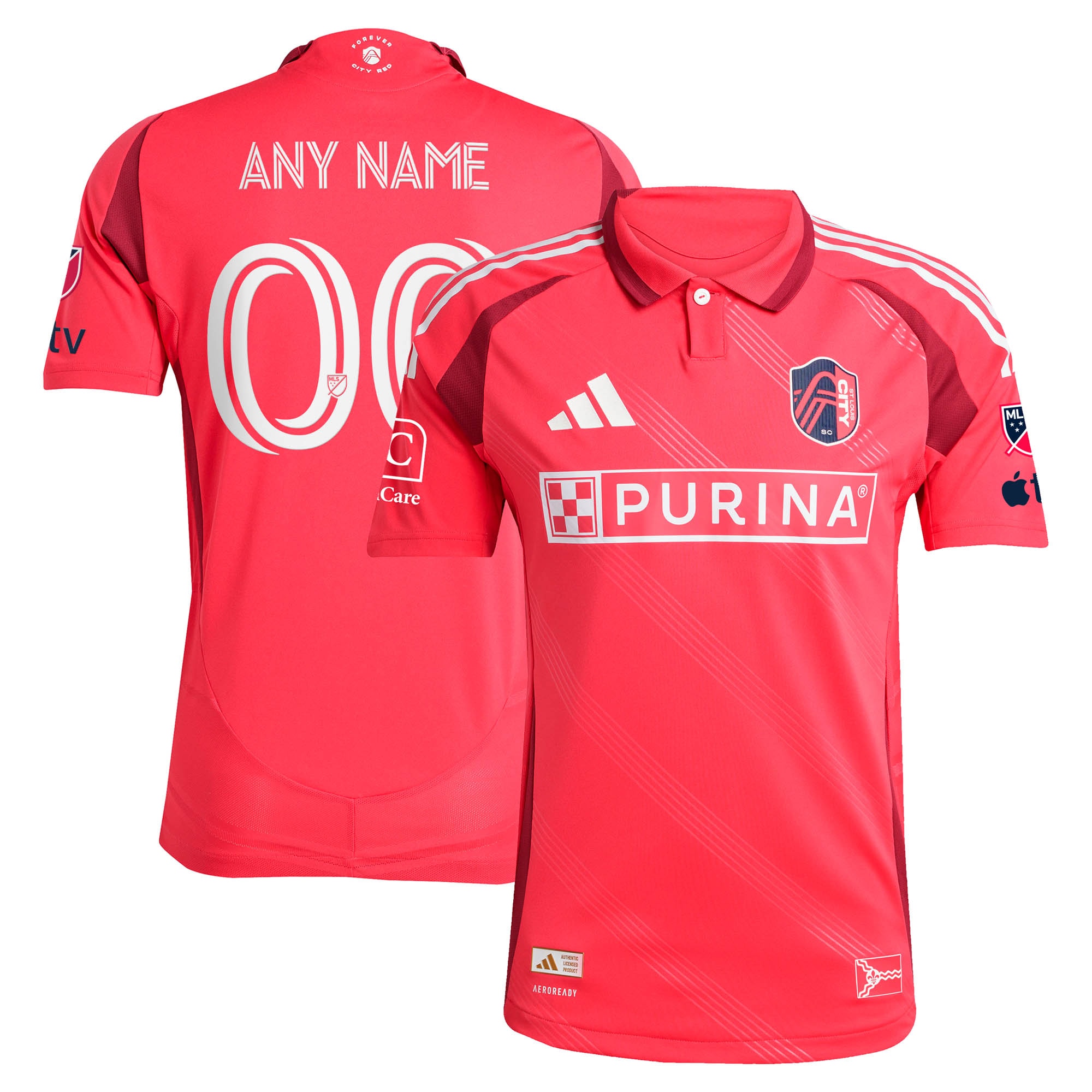 St. Louis CITY SC 2025 Forever CITY Red On-Field Custom Jersey - Red