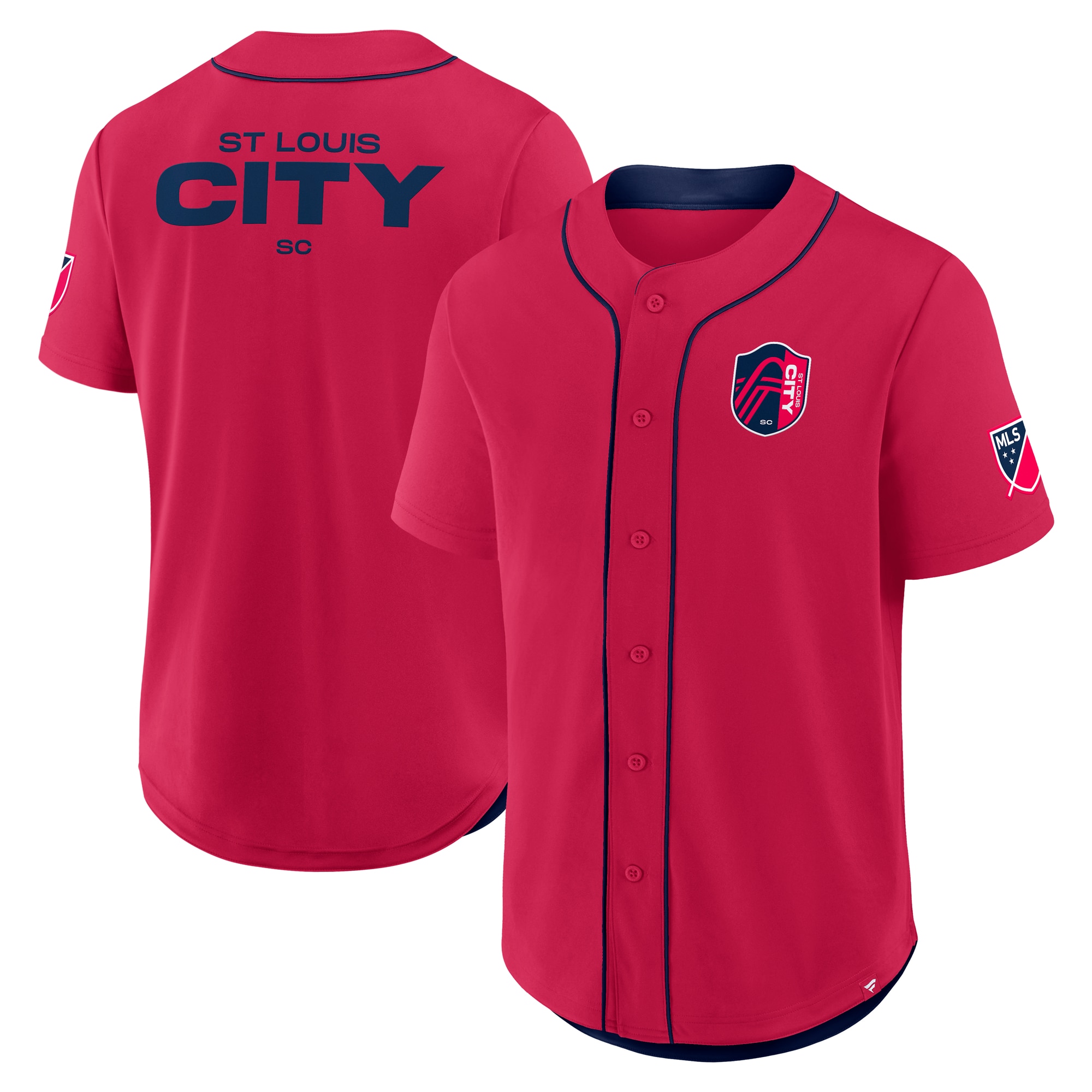 St. Louis City SC Fanatics Injury Time Baseball Jersey - Red