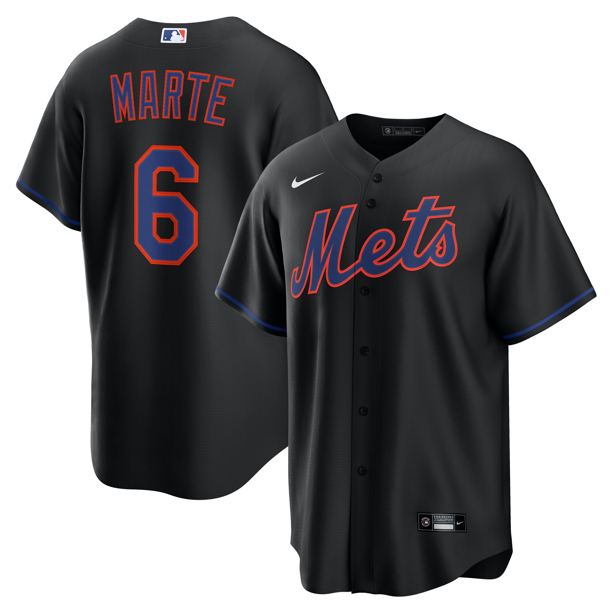 Starling Marte New York Mets Alternate Jersey - Black