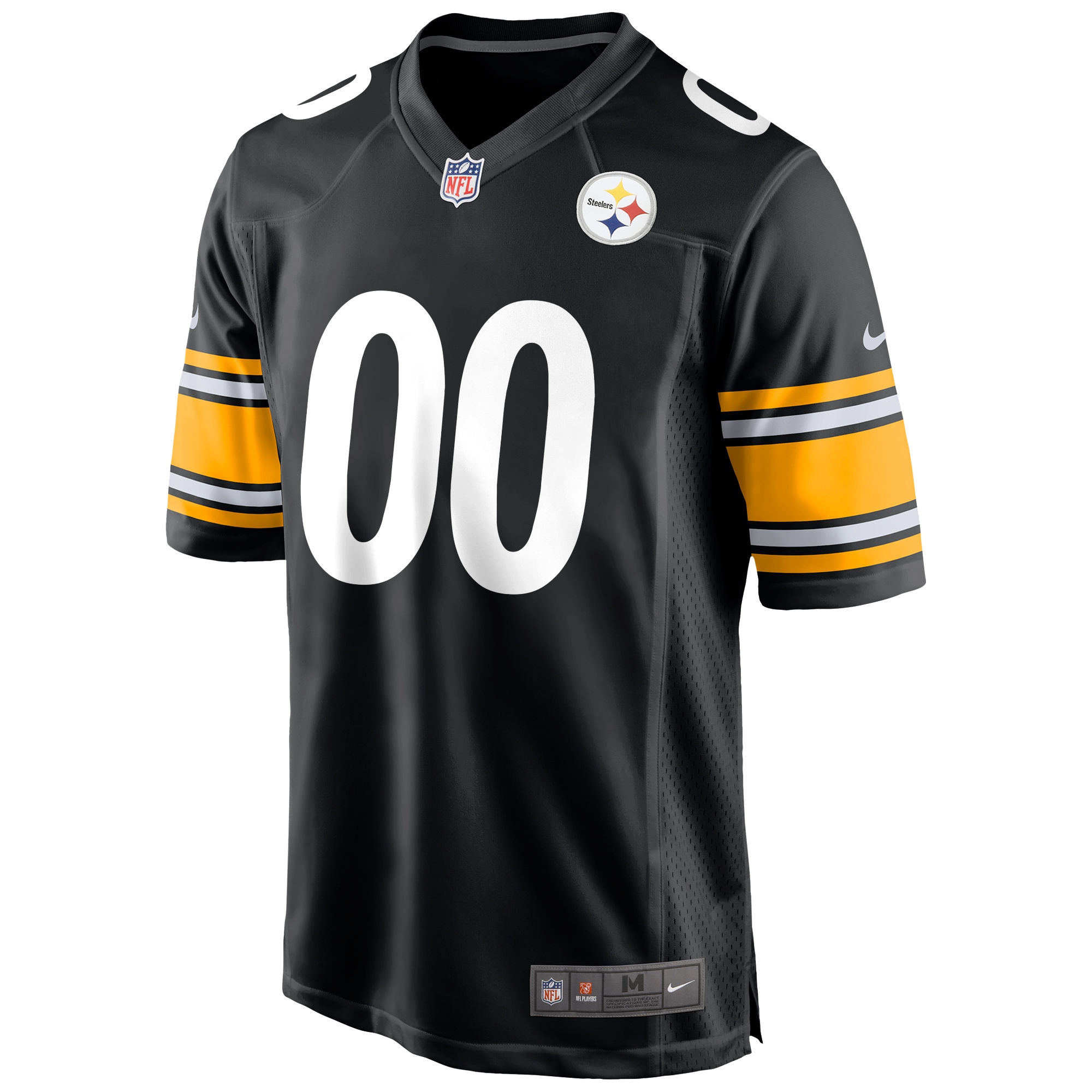 Alternative view of Steelers Black Custom Jersey - Nike - Personalized NFL