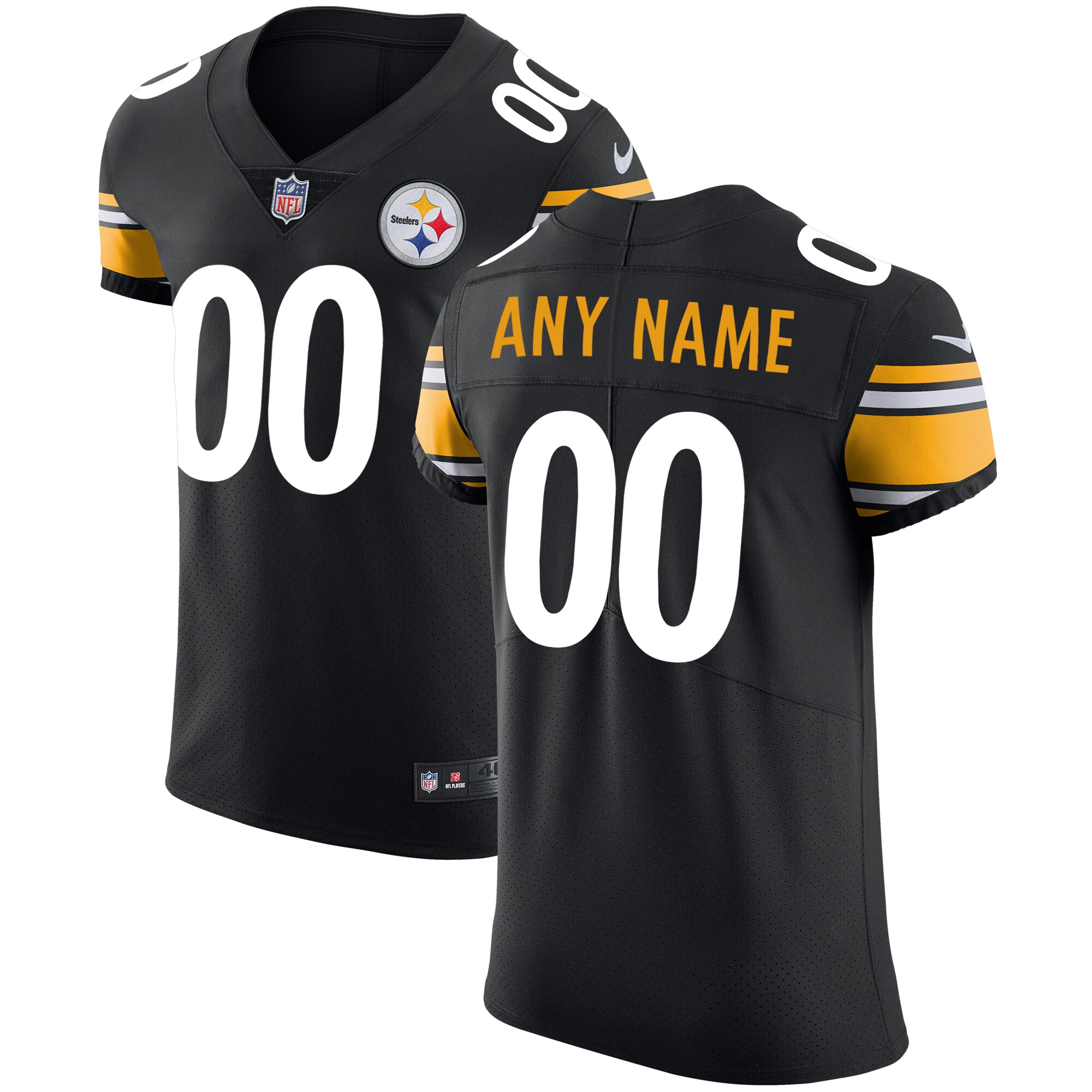 Steelers Black Personalized Jersey nike - Nike Steelers Black