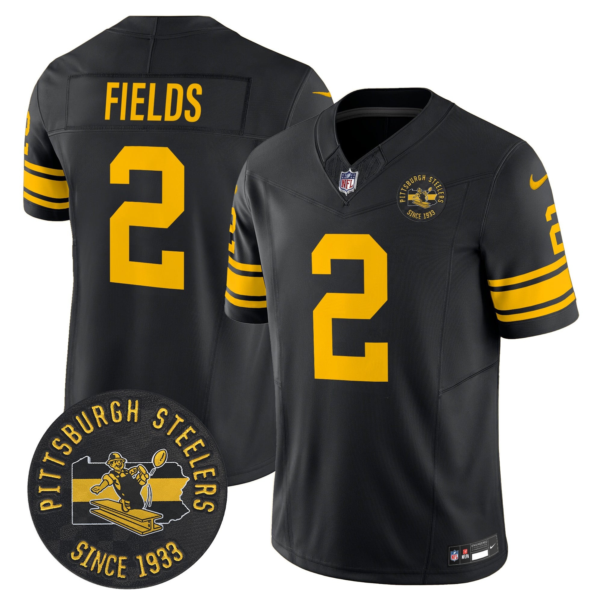 Steelers Fields #2 Jersey - Nike - Black & Gold Edition