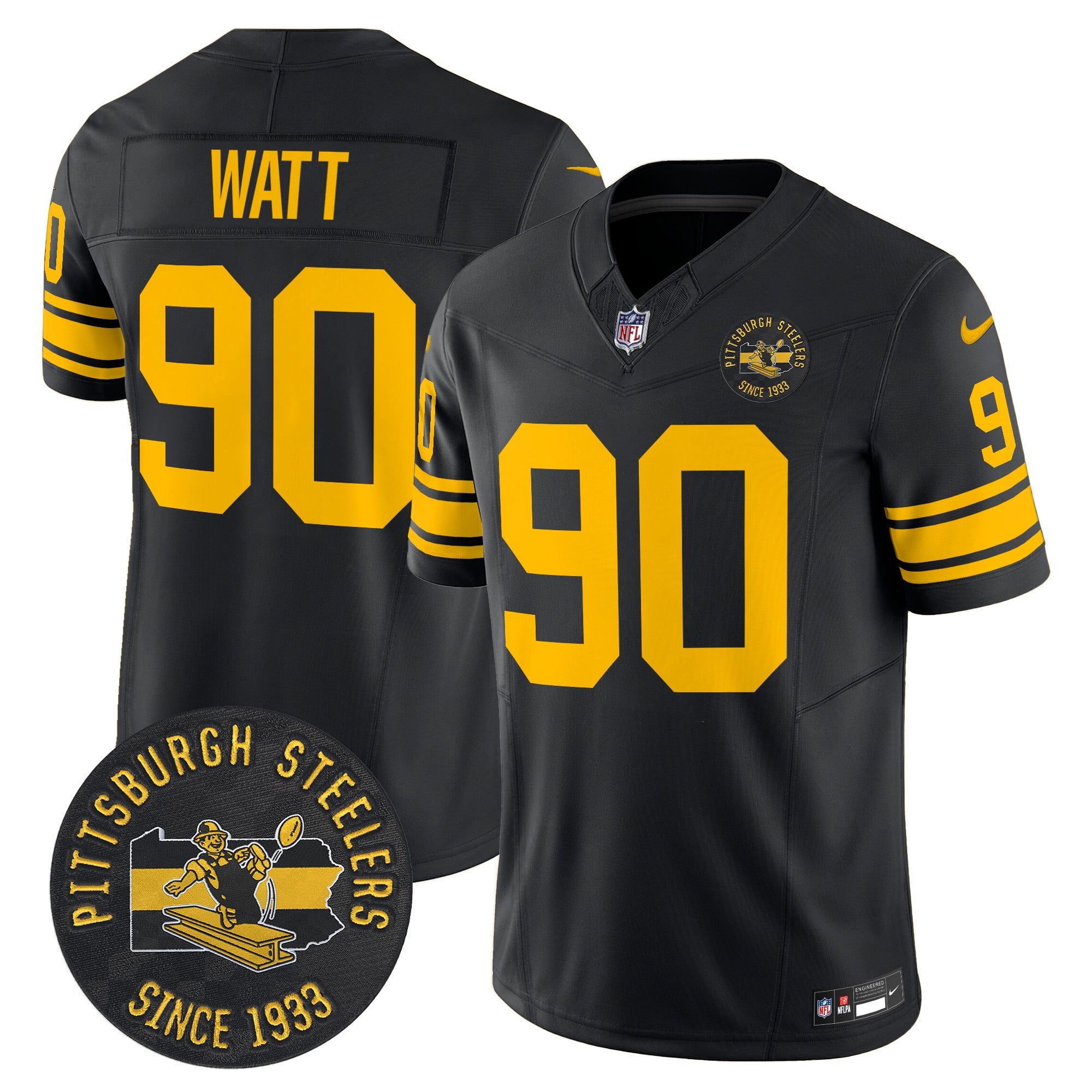 Alternative view of Steelers Fields #2 Jersey - Nike - Black & Gold Edition