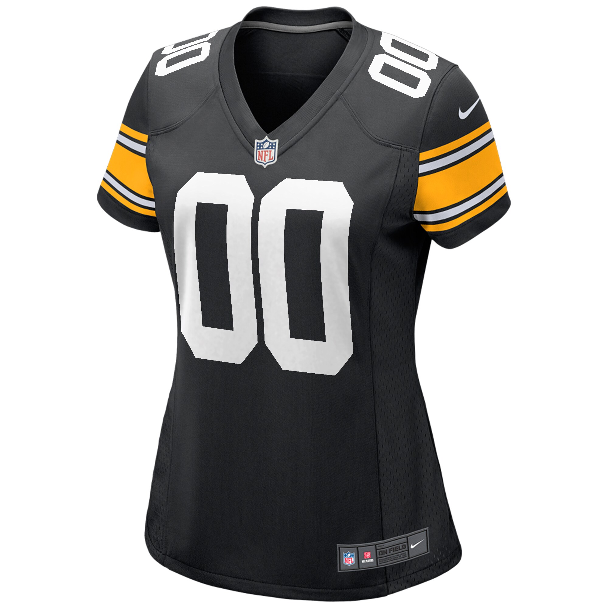 Alternative view of Steelers Women’s Black Custom Jersey nike - Nike Steelers Women’s