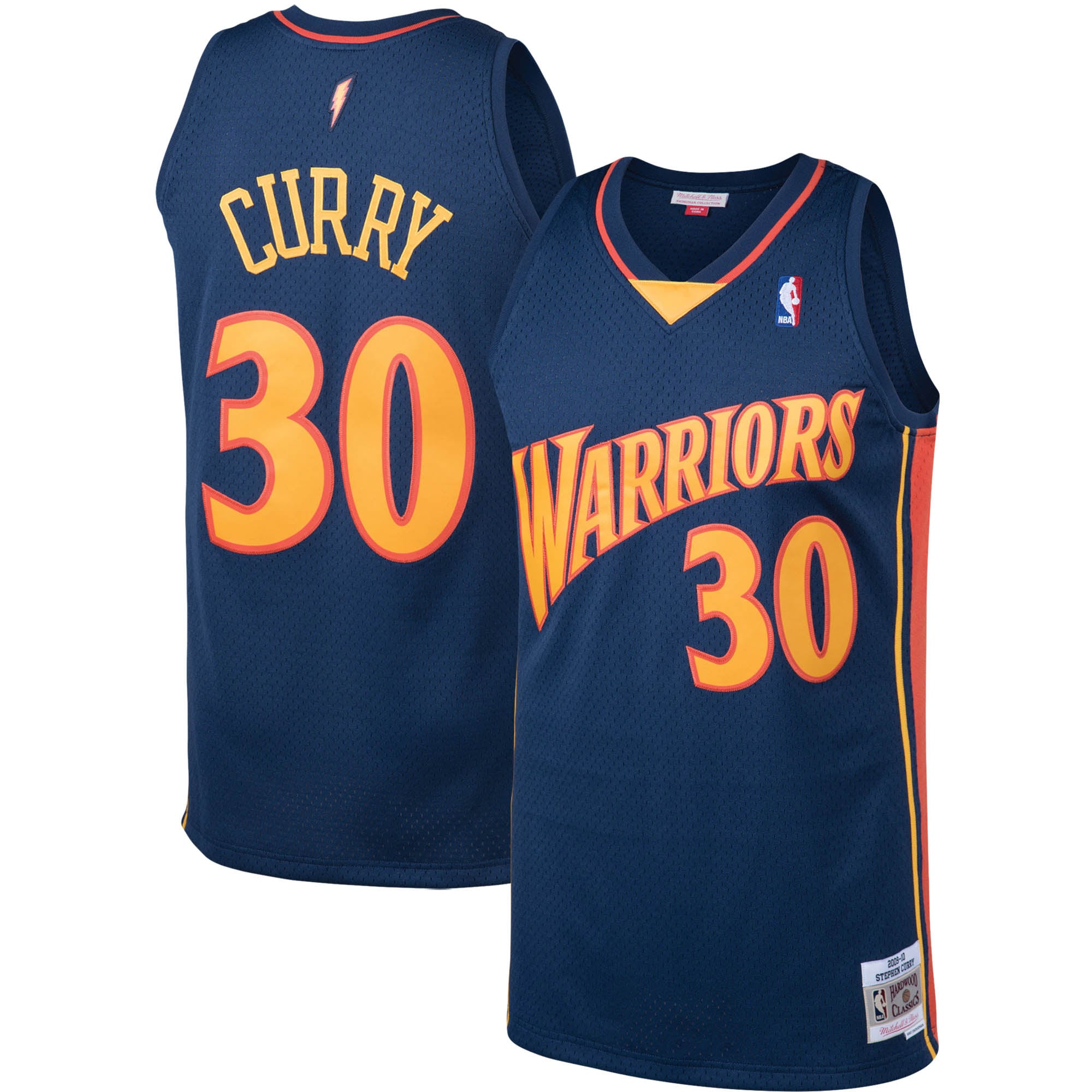 Stephen Curry Golden State Warriors 2009/10 Big & Tall Hardwood Classics Swingman Jersey - Navy