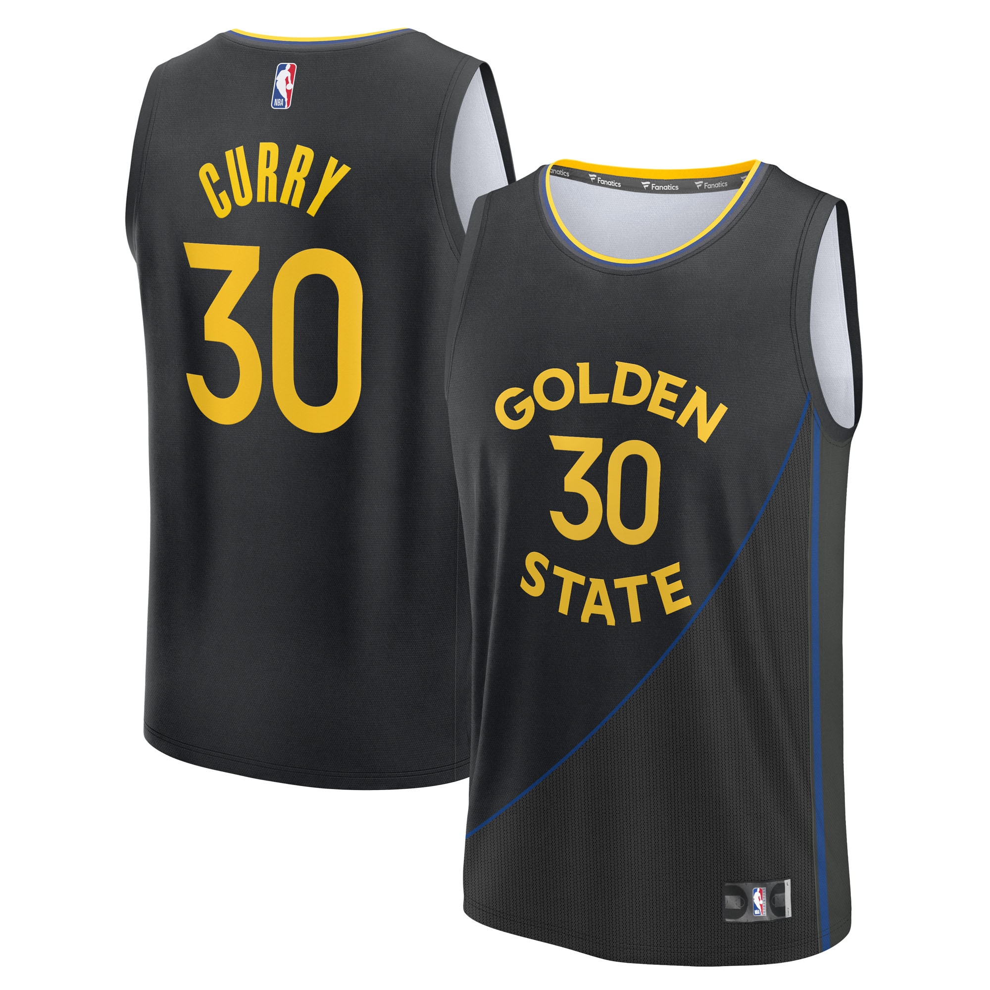 Stephen Curry Golden State Warriors Fanatics Youth Fast Break Player Jersey - Statement Edition - Black