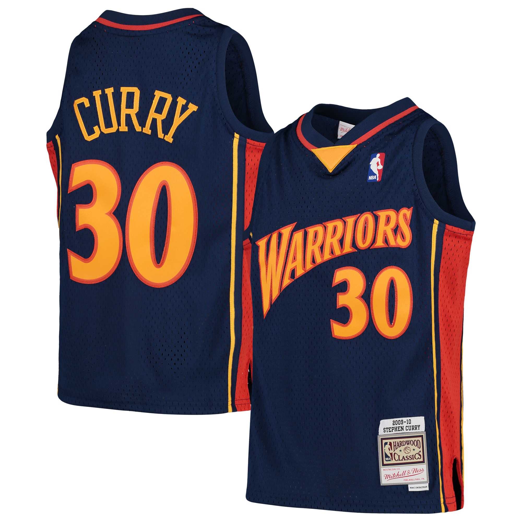 Stephen Curry Golden State Warriors Youth 2009-10 Hardwood Classics Swingman Throwback Jersey