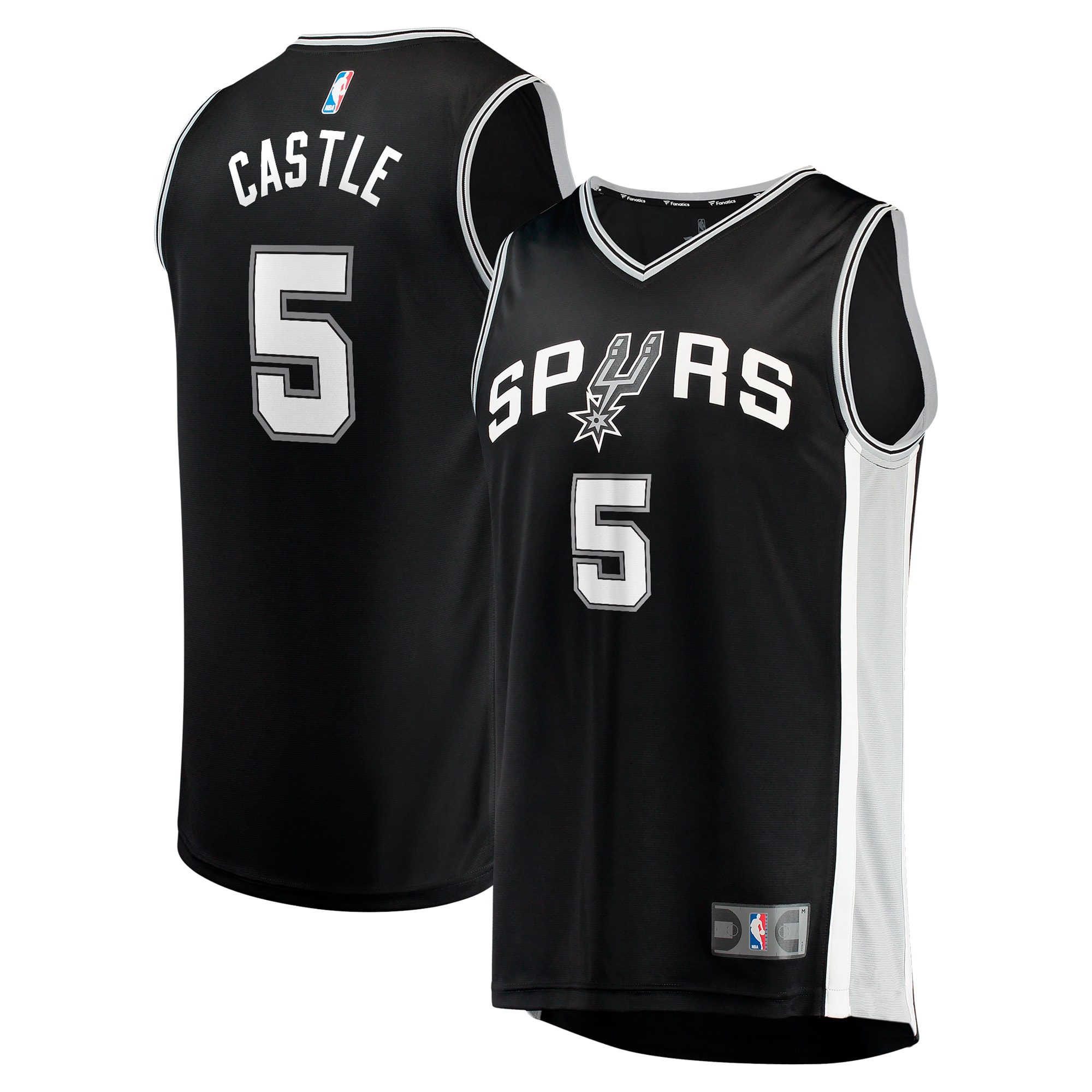 Stephon Castle San Antonio Spurs Fanatics 2024 Draft Fast Break Player Jersey - Icon Edition - Black