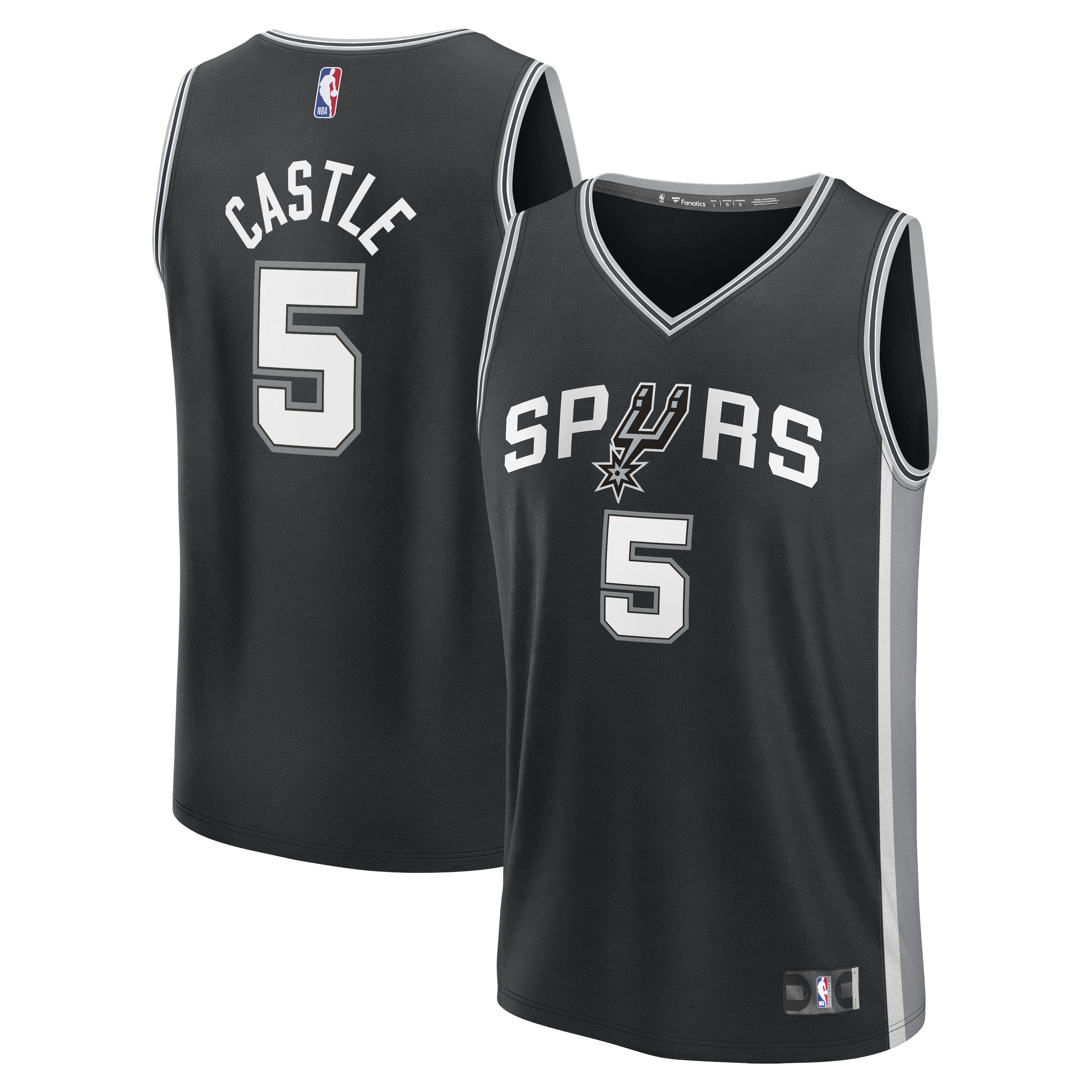 Stephon Castle San Antonio Spurs Fanatics Youth Fast Break Jersey - Icon Edition - Black