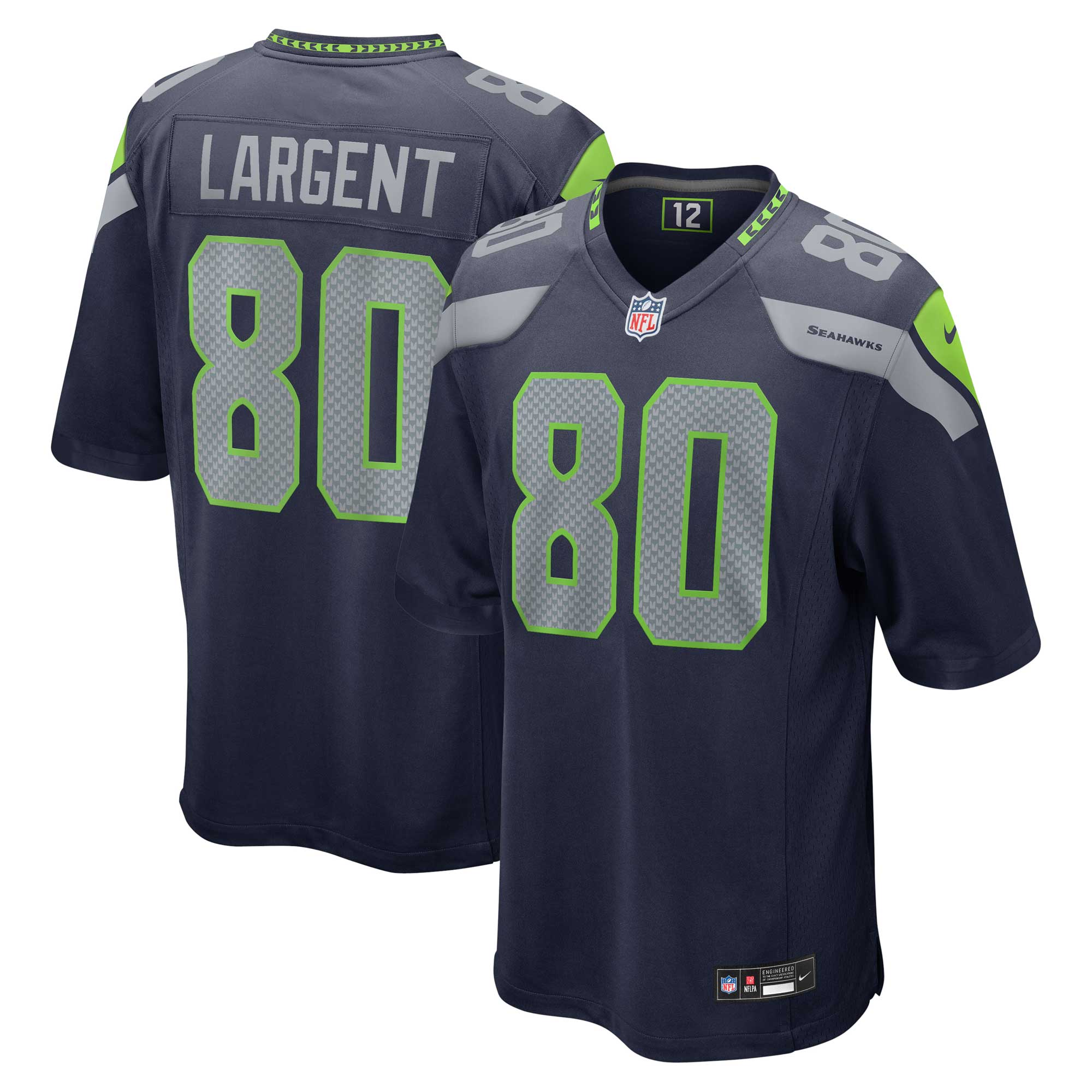 Steve Largent Seattle Seahawks Retired Player Game Jersey - College Navy