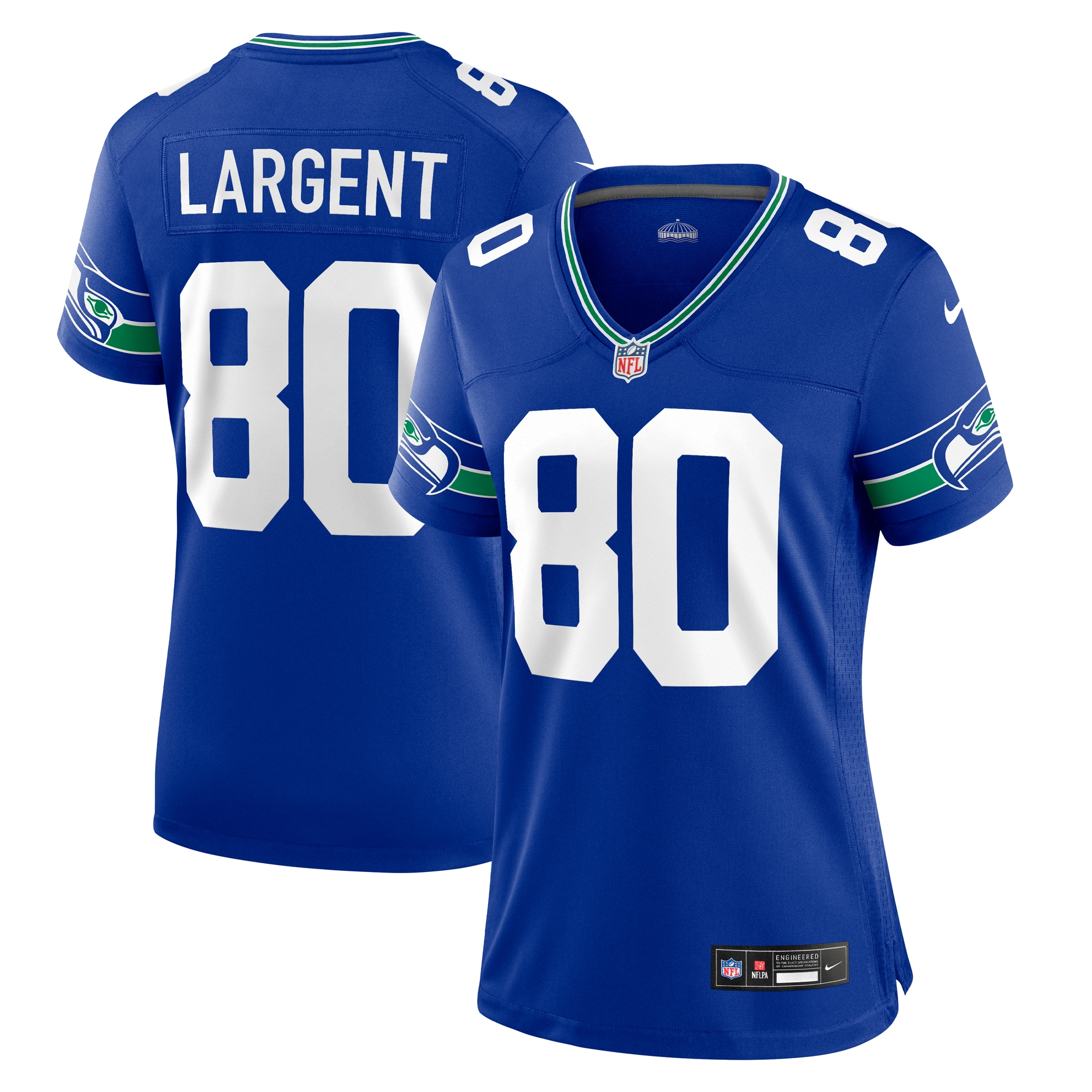 Steve Largent Seattle Seahawks Women's Throwback Retired Player Game Jersey - Royal