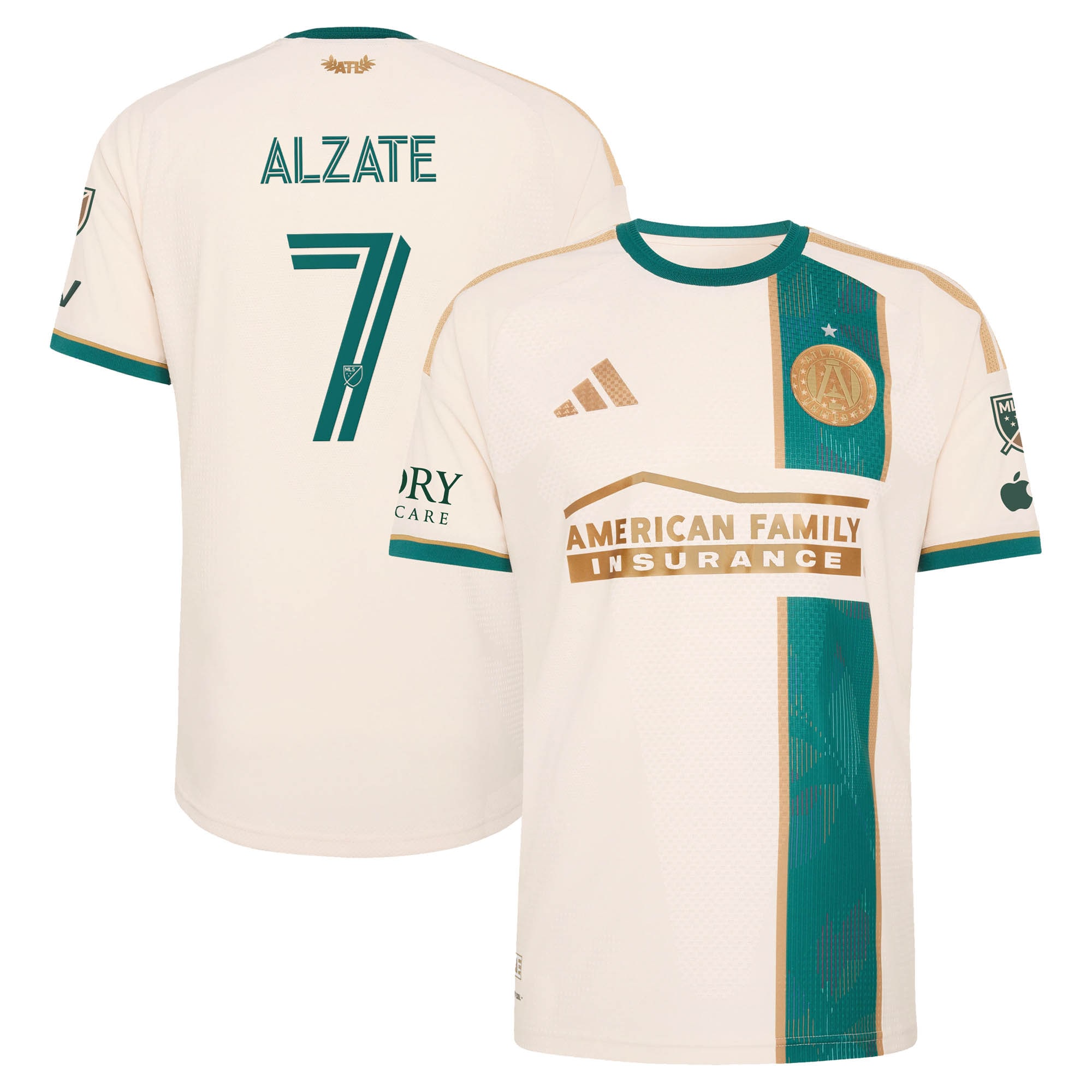 Steven Alzate Atlanta United FC 2026 Spirit of '96 On-Field Patch Jersey - Tan