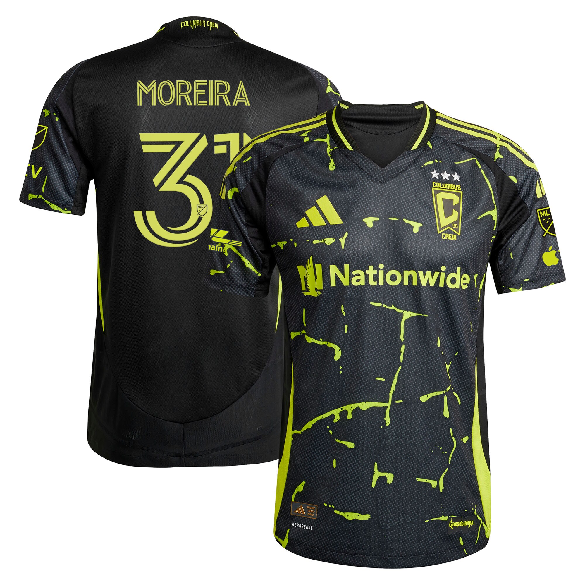 Steven Moreira Columbus Crew 2025 The Goosebumps Kit On-Field Jersey – Black