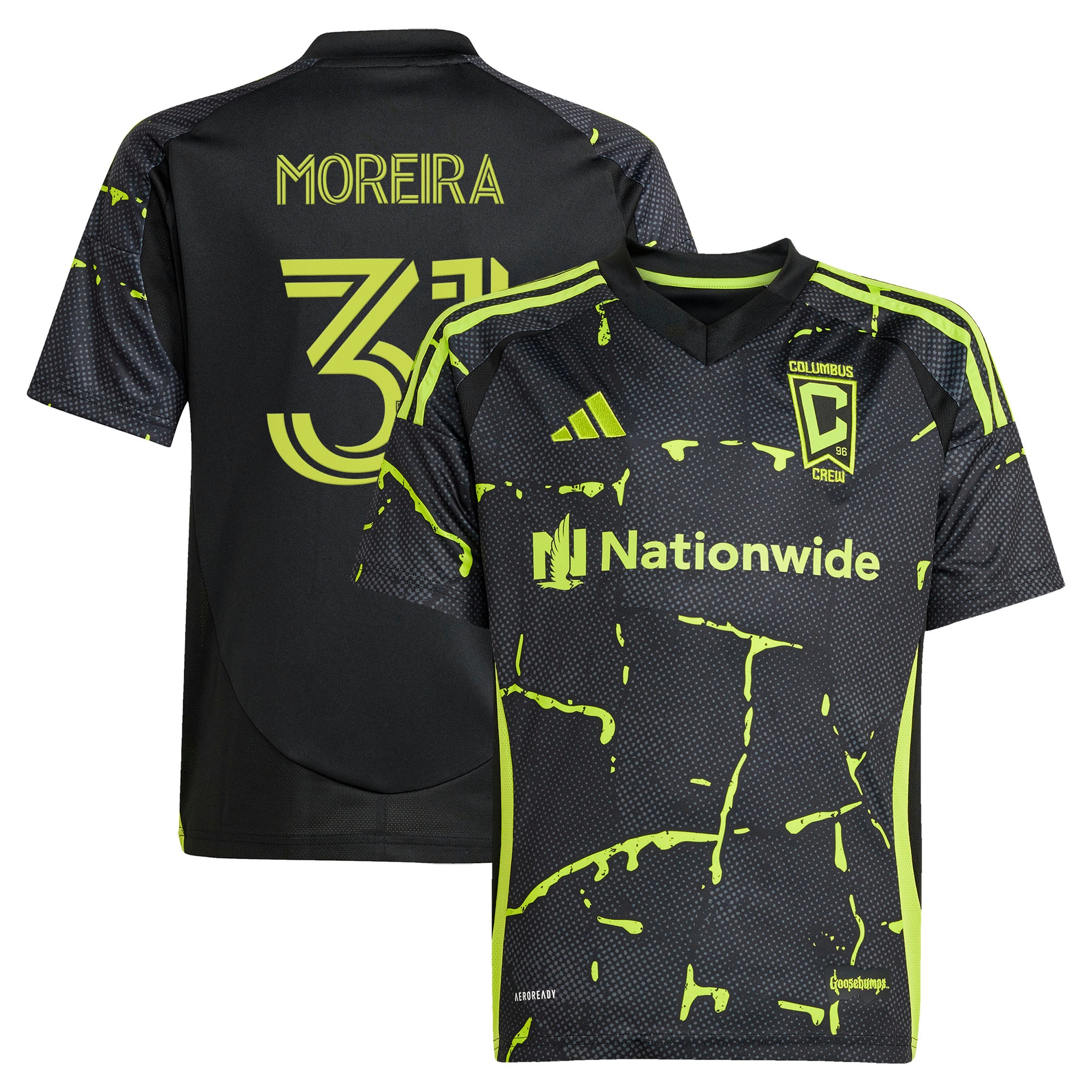 Steven Moreira Columbus Crew Youth 2025 The Goosebumps Kit Jersey - Black