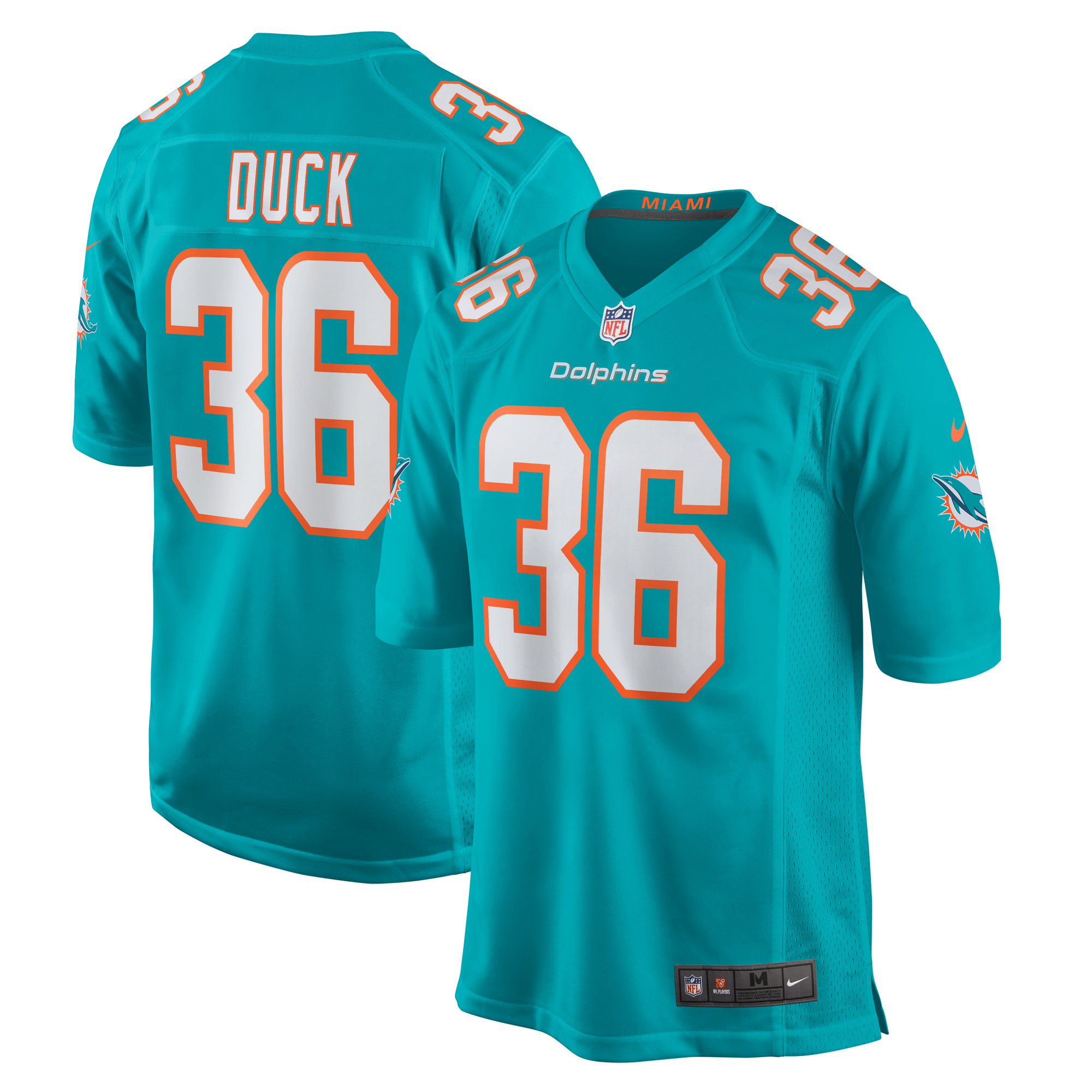 Storm Duck Miami Dolphins Game Jersey - Aqua