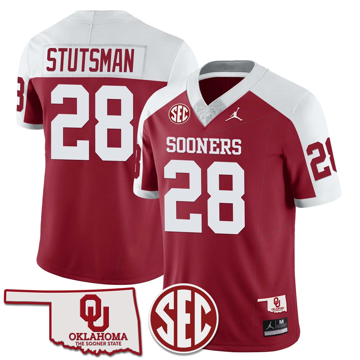 Stutsman #28 Sooners Jersey - Stutsman #28 Oklahoma Sooners Jersey
