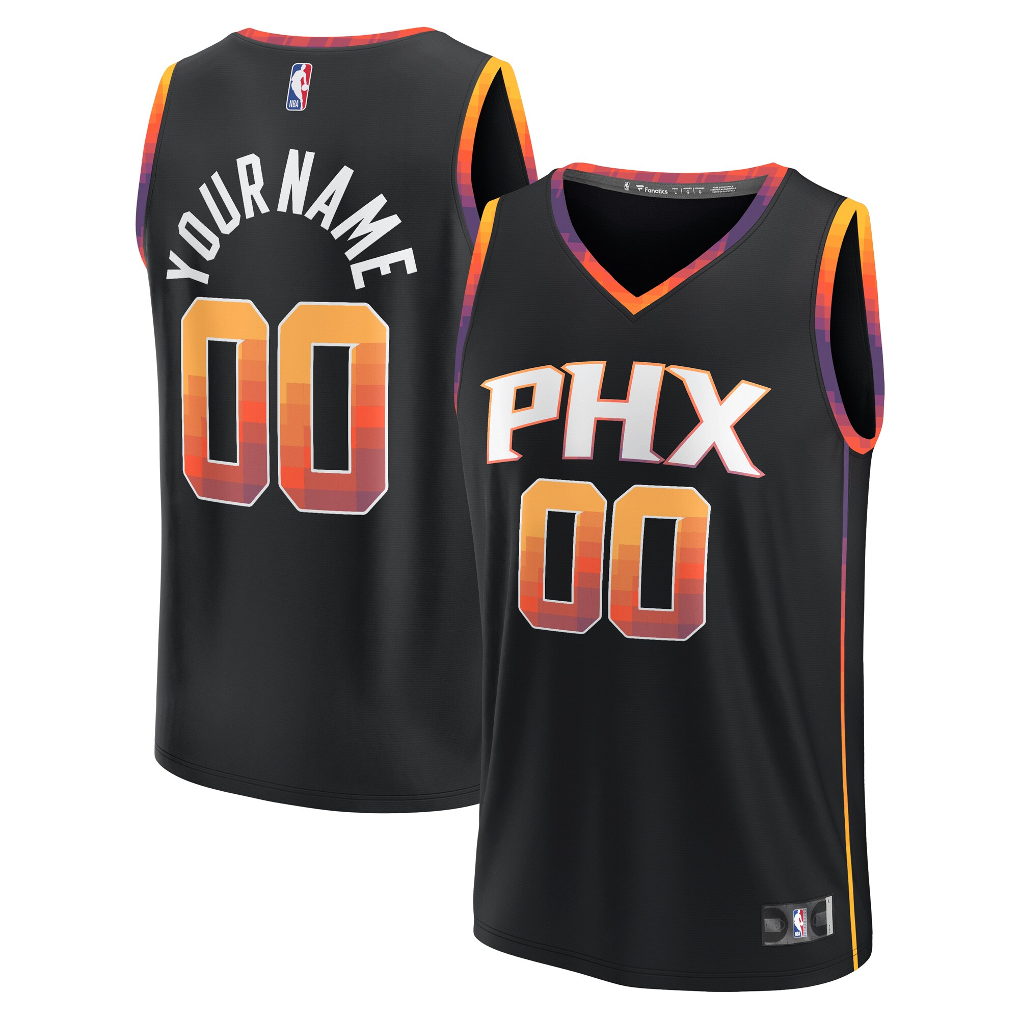 Suns Black Alternate Jersey - Fanatics - Customizable